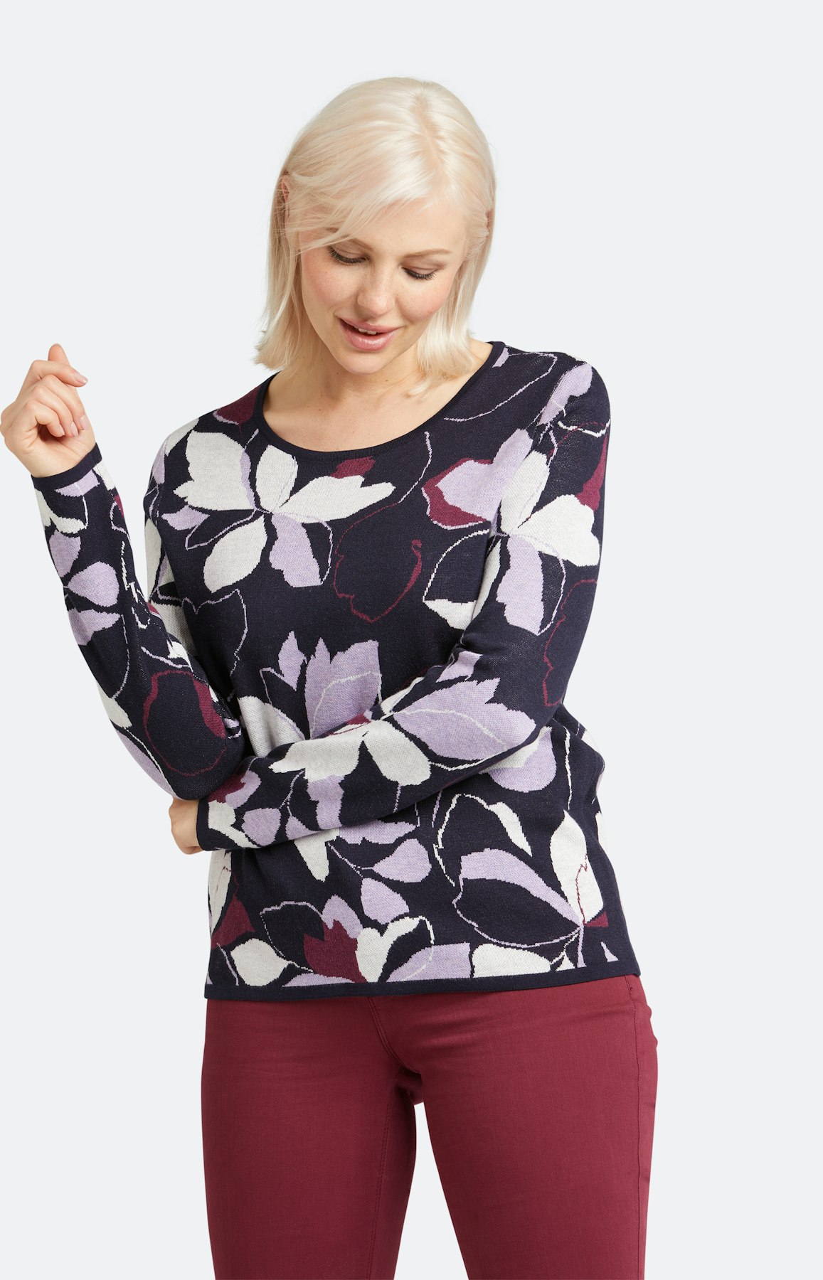 Strickpullover mit langem Arm