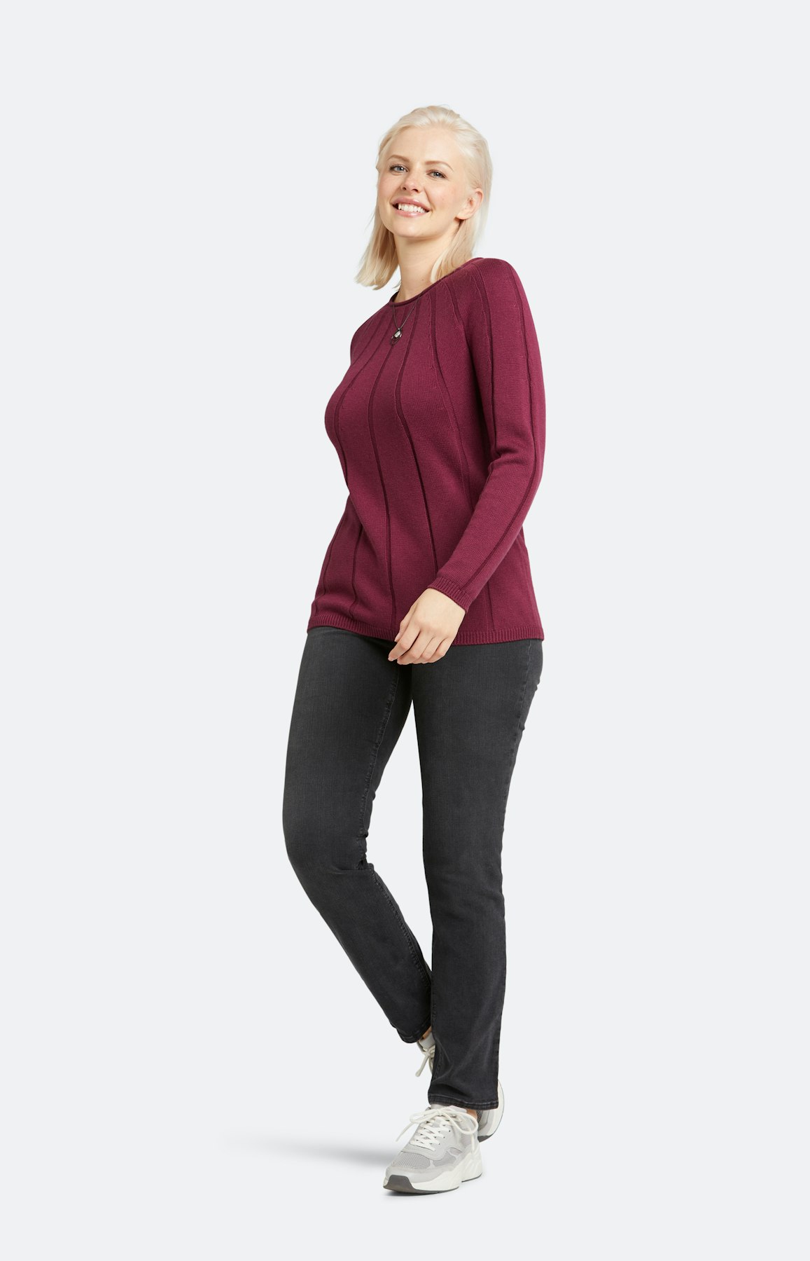 Strickpullover mit langem Arm