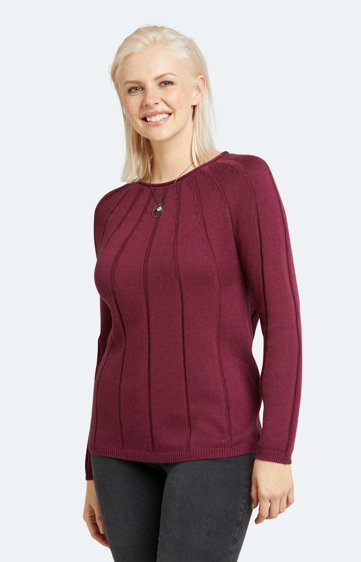 Strickpullover mit langem Arm