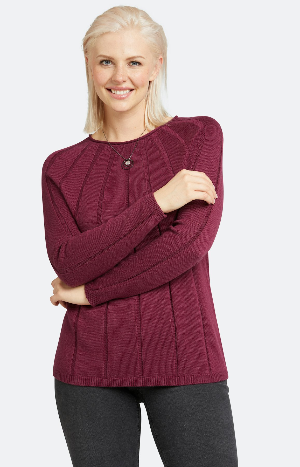 Strickpullover mit langem Arm