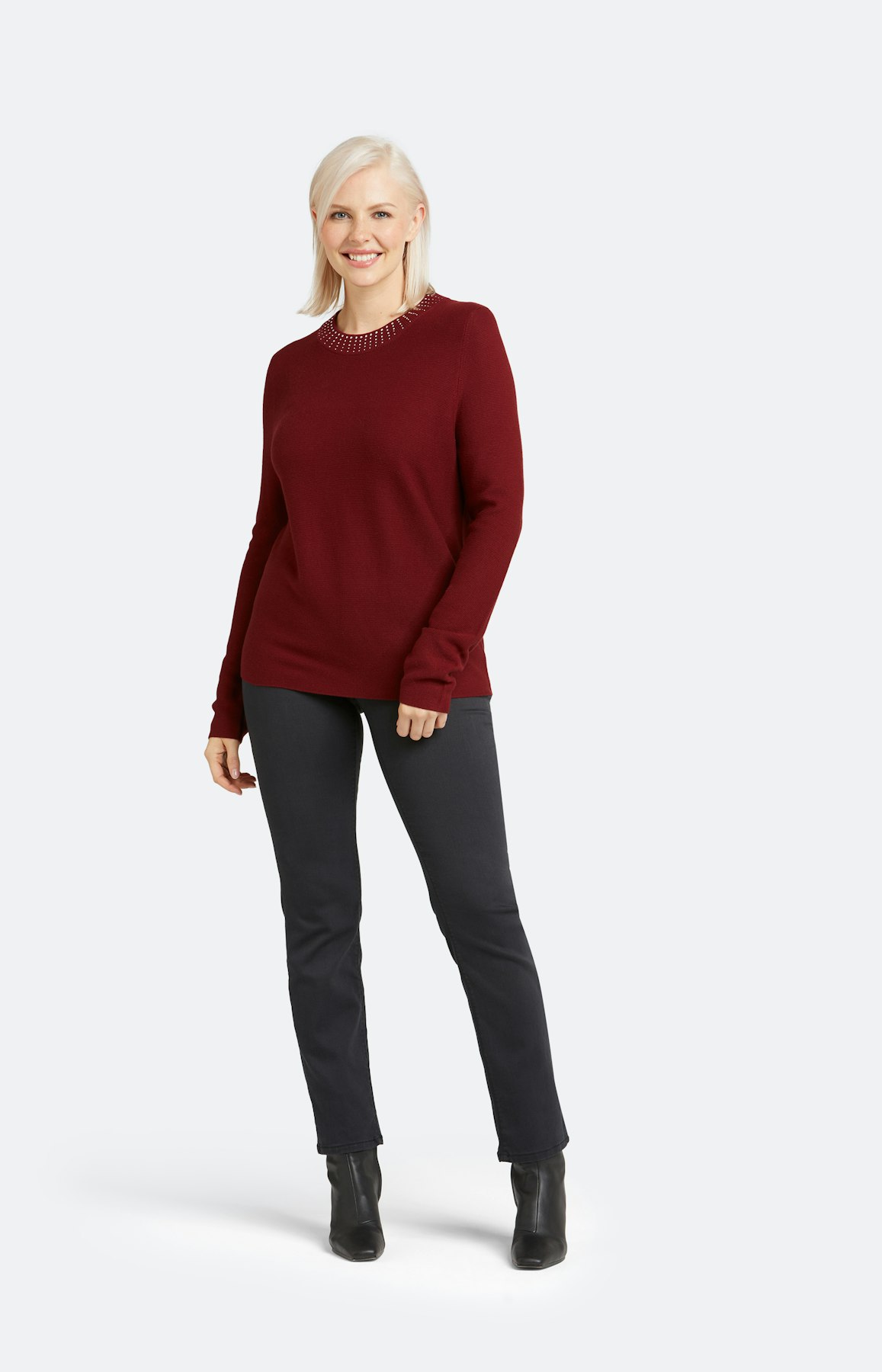 Strickpullover mit langem Arm