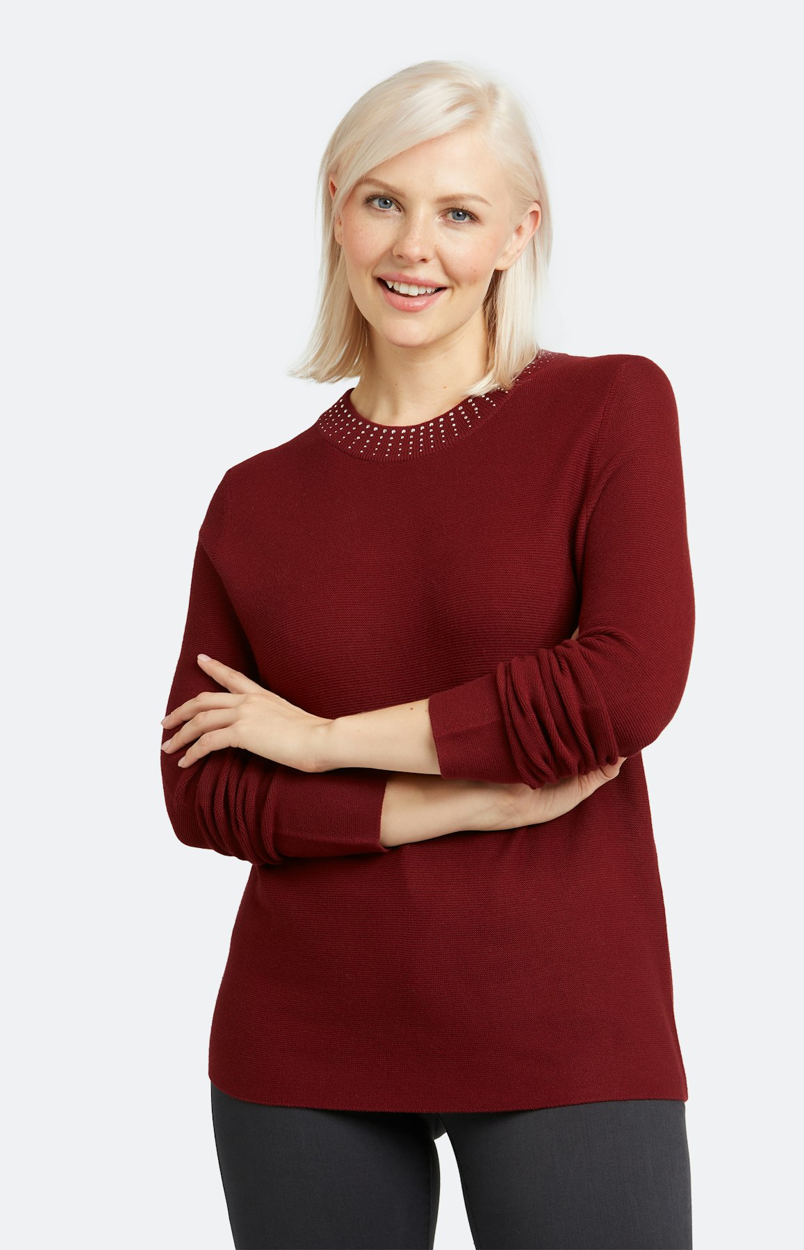 Strickpullover mit langem Arm