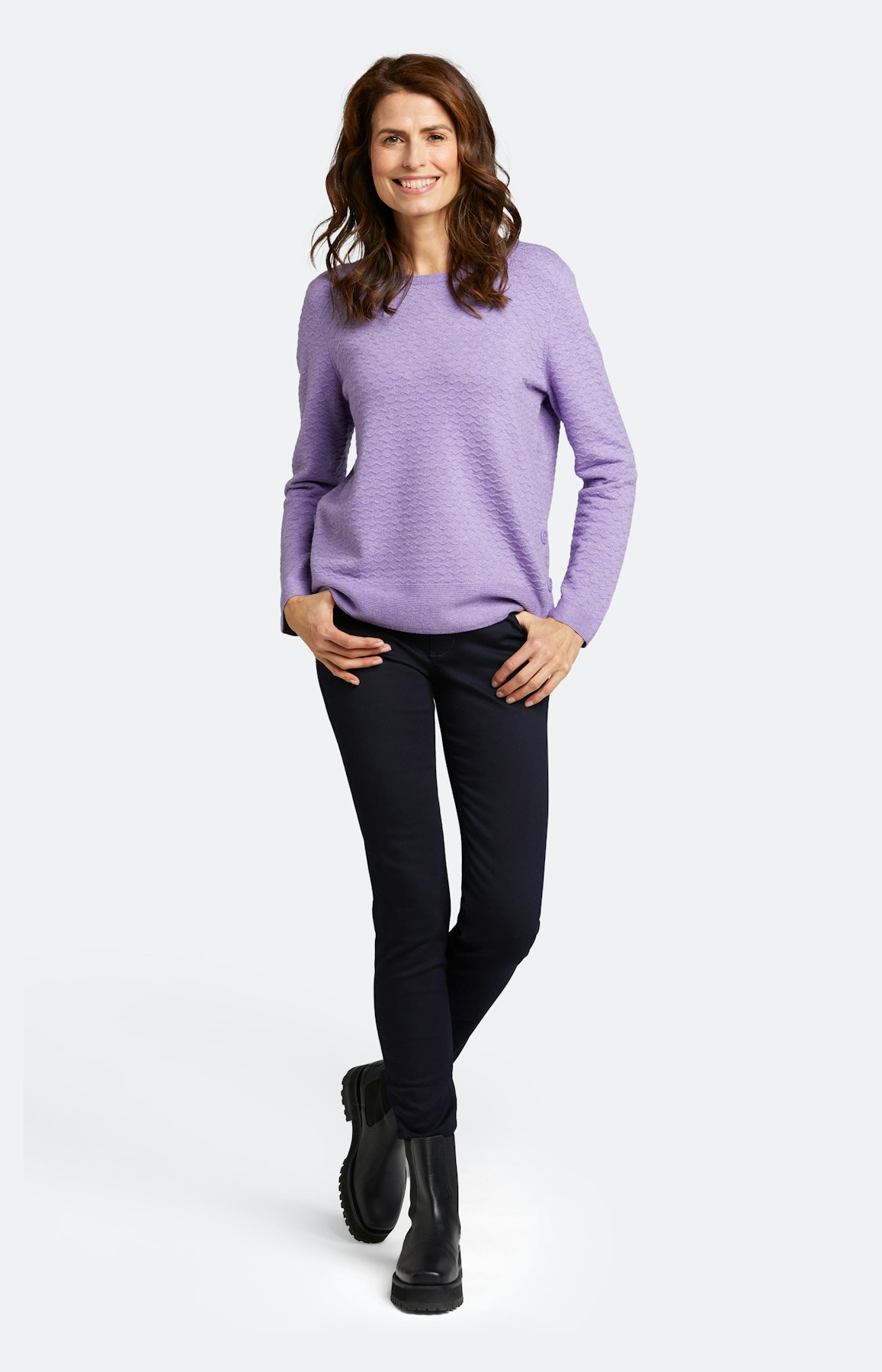 Strickpullover mit langem Arm