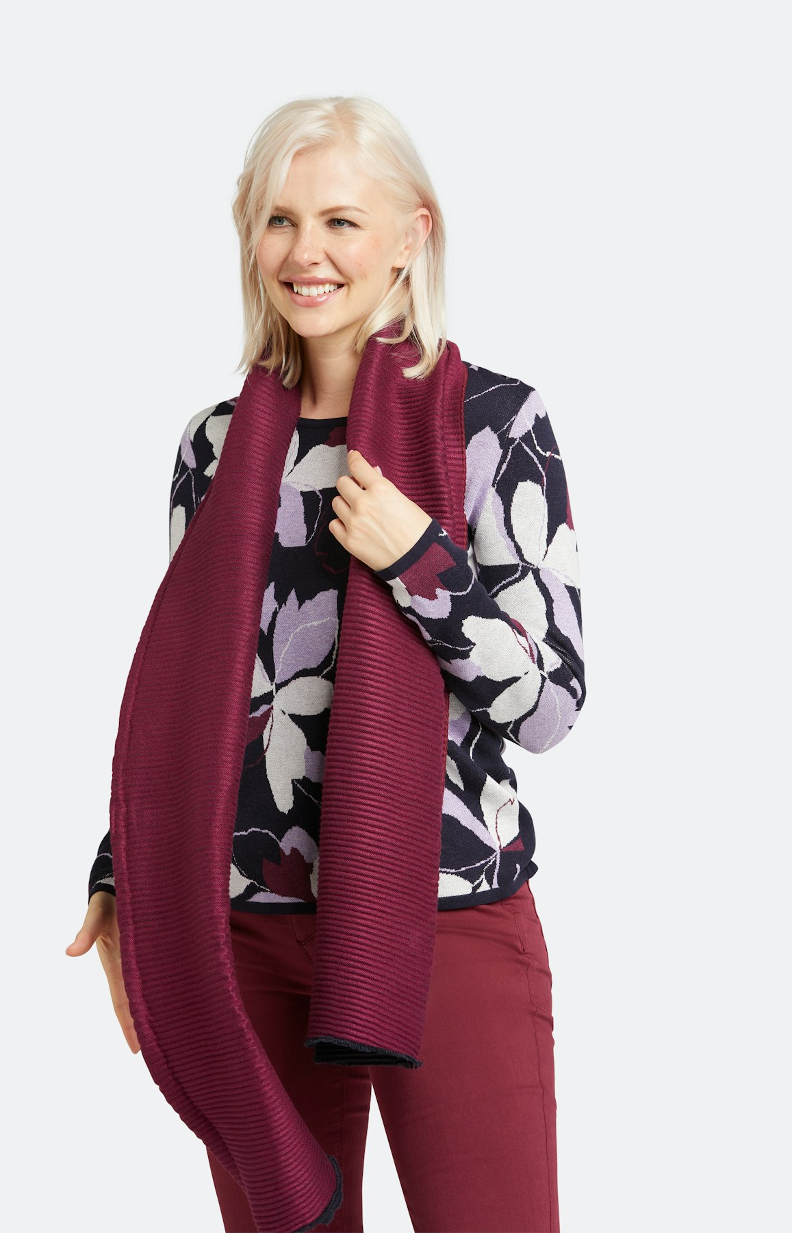 Schal mit Plissee-Falten