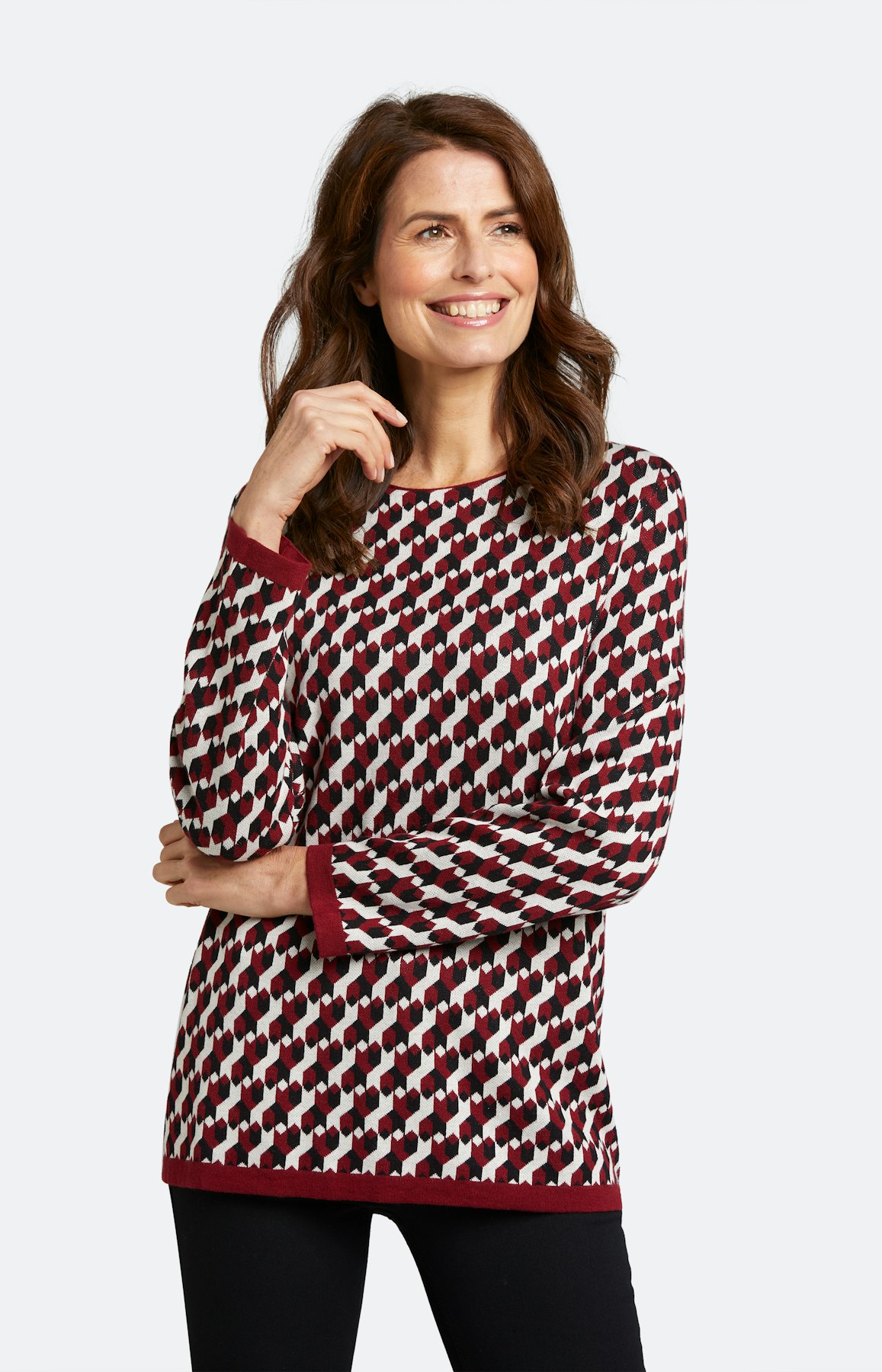 Strickpullover mit grafischem Muster