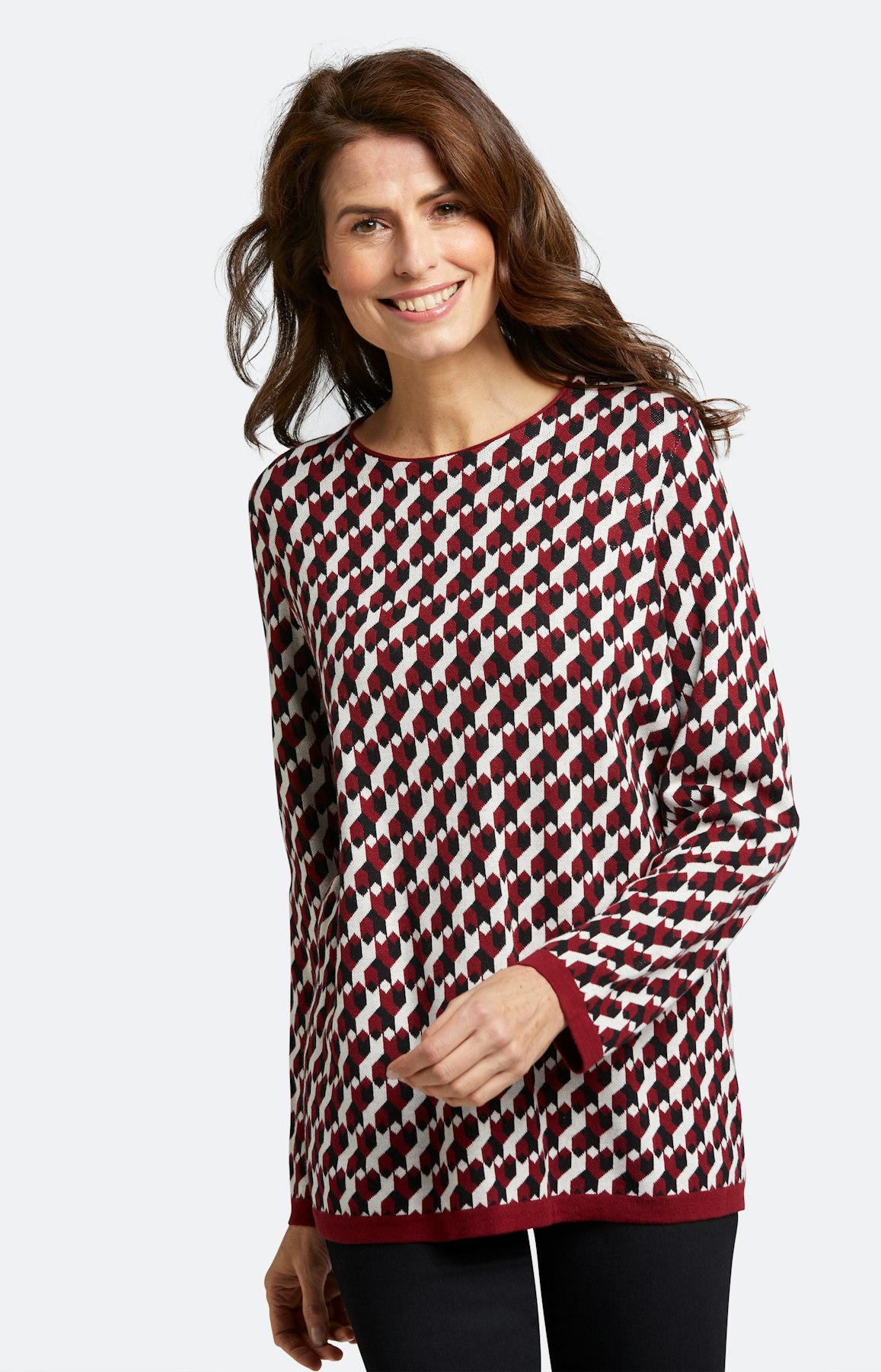 Strickpullover mit grafischem Muster