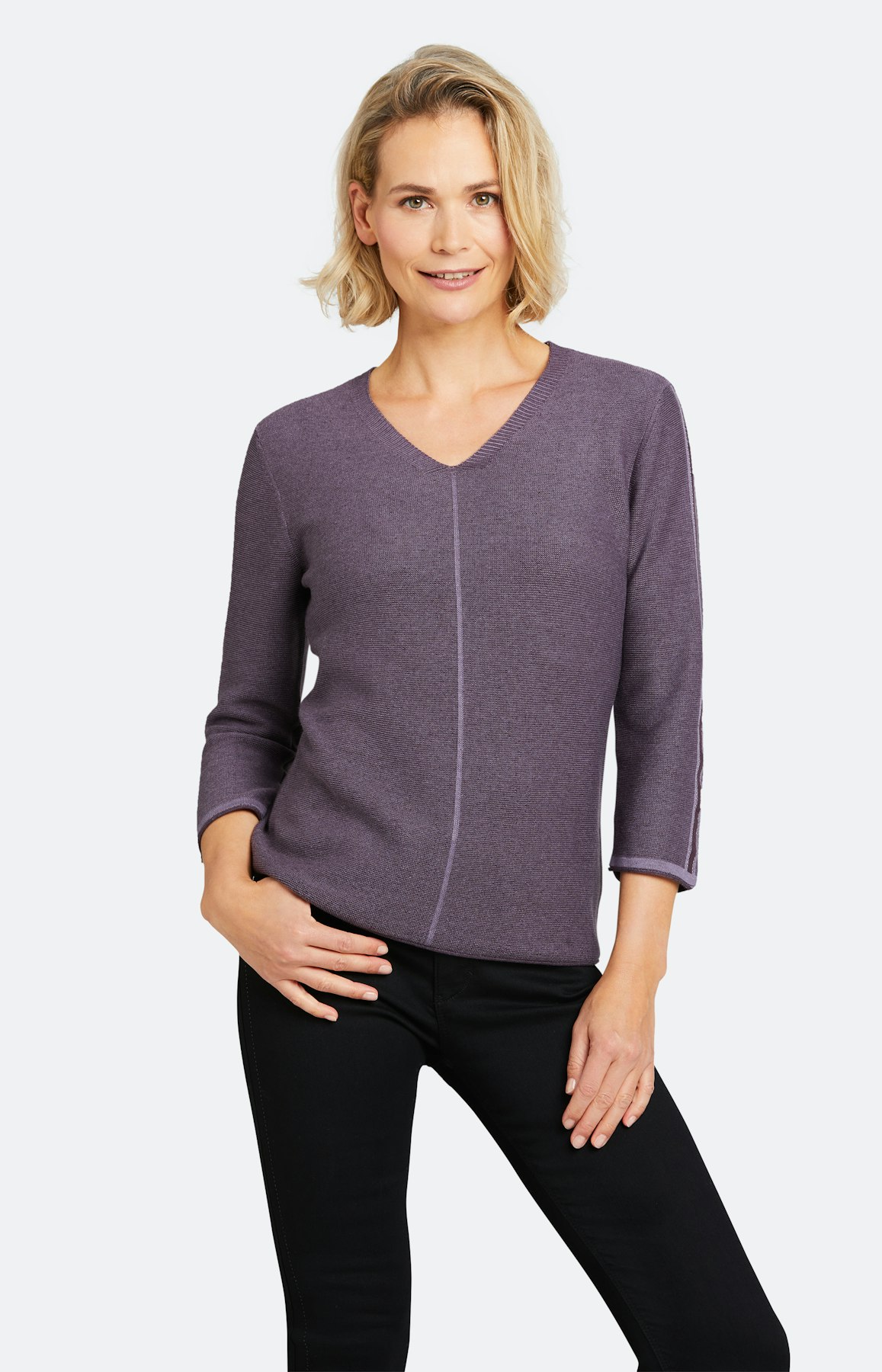 Strickpullover mit 3/4 Ärmel