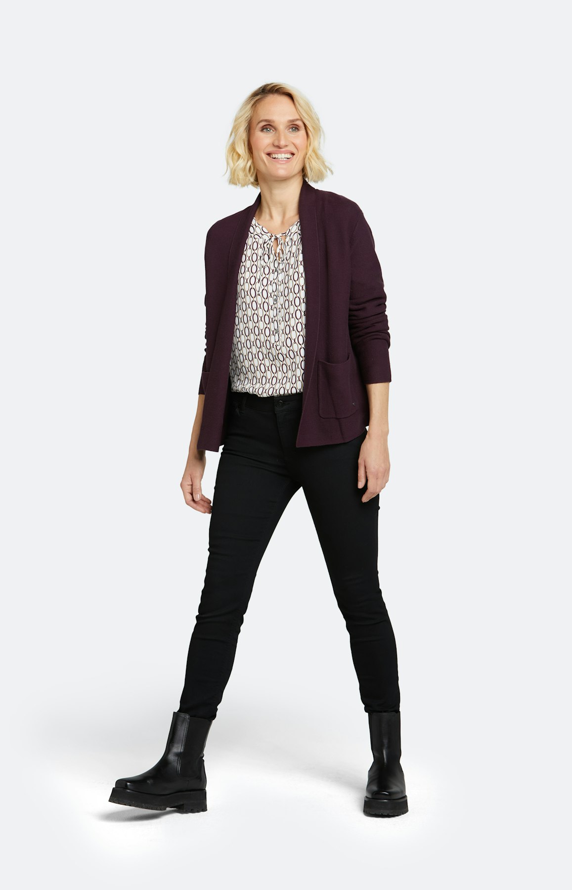 Strickjacke mit langem Arm