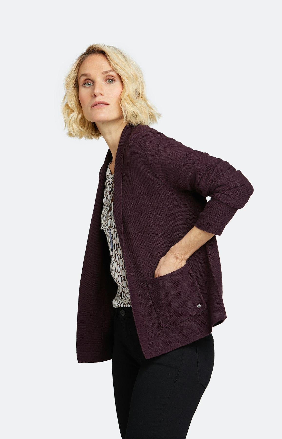 Strickjacke mit langem Arm