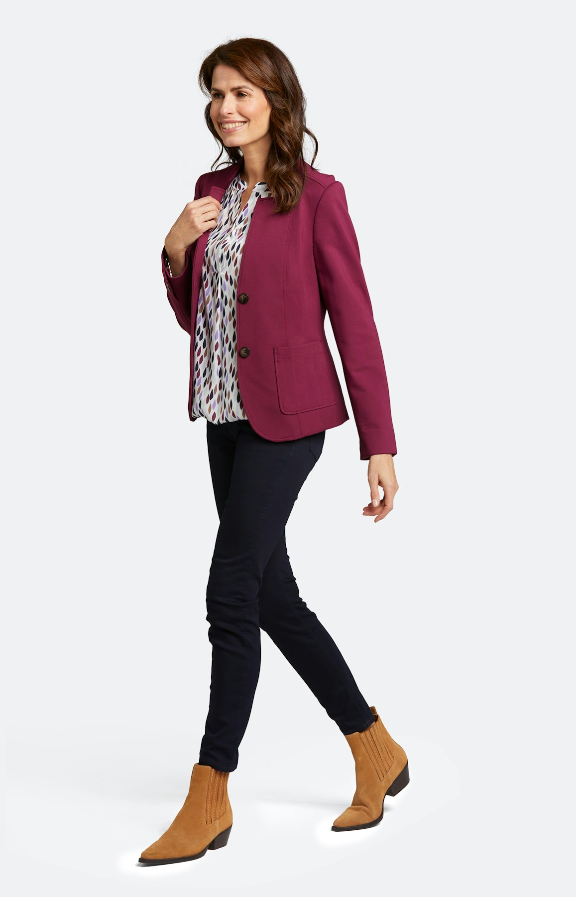 Blazer mit aufgesetzten Taschen