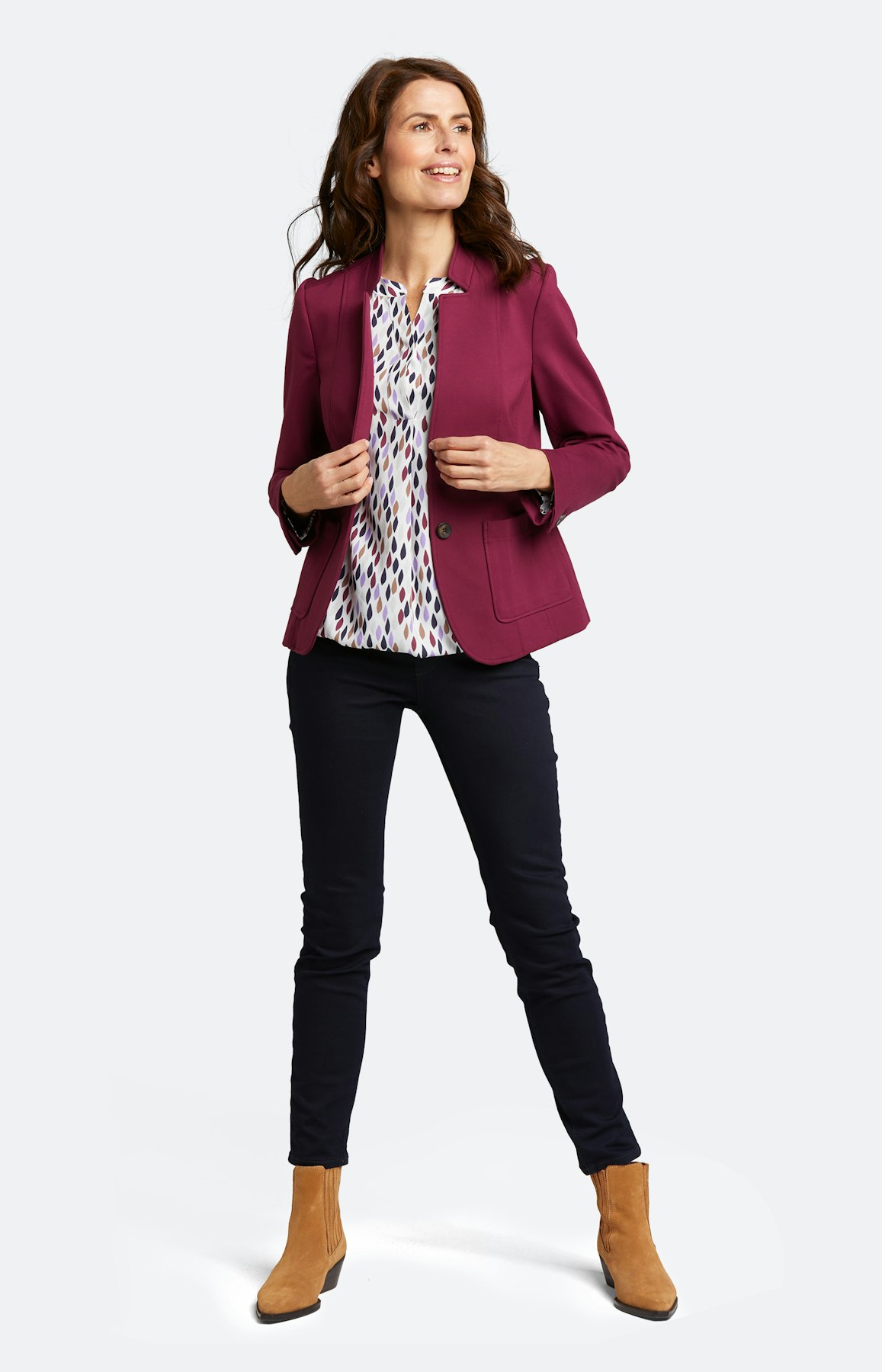 Blazer mit aufgesetzten Taschen