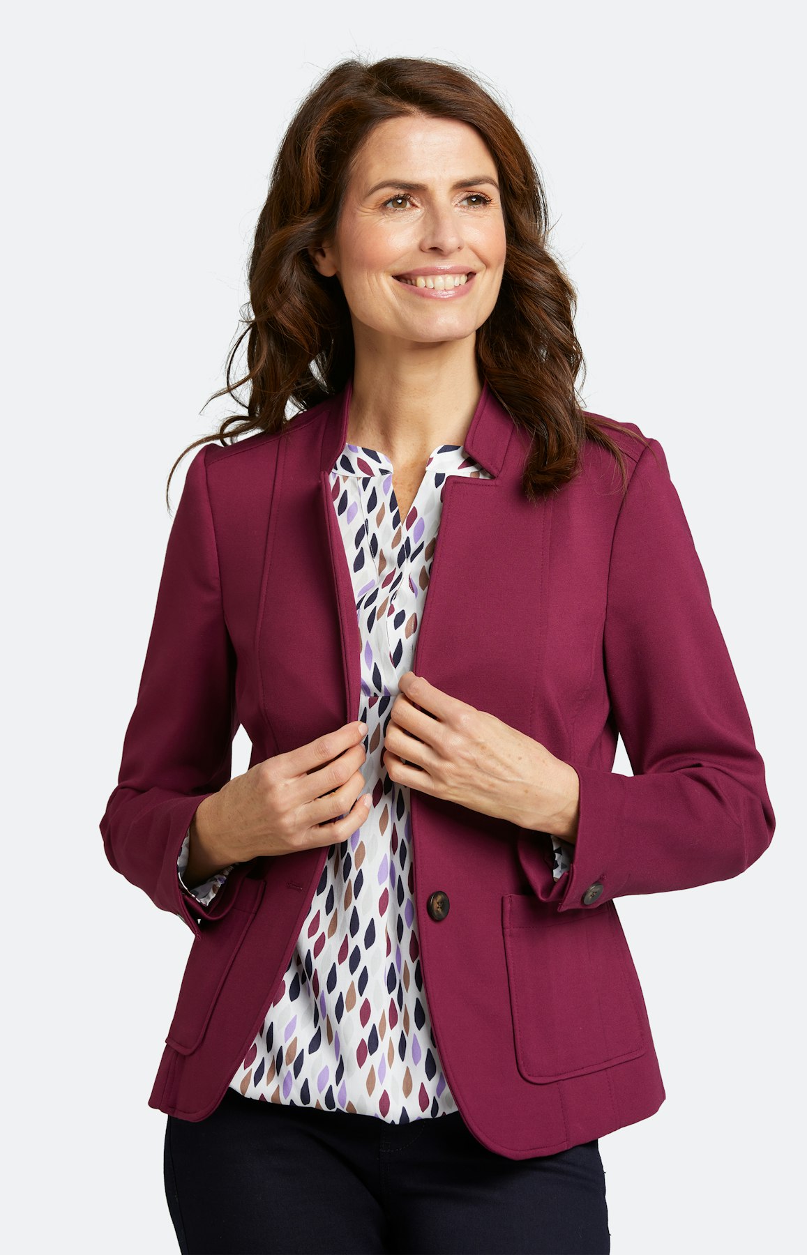 Blazer mit aufgesetzten Taschen
