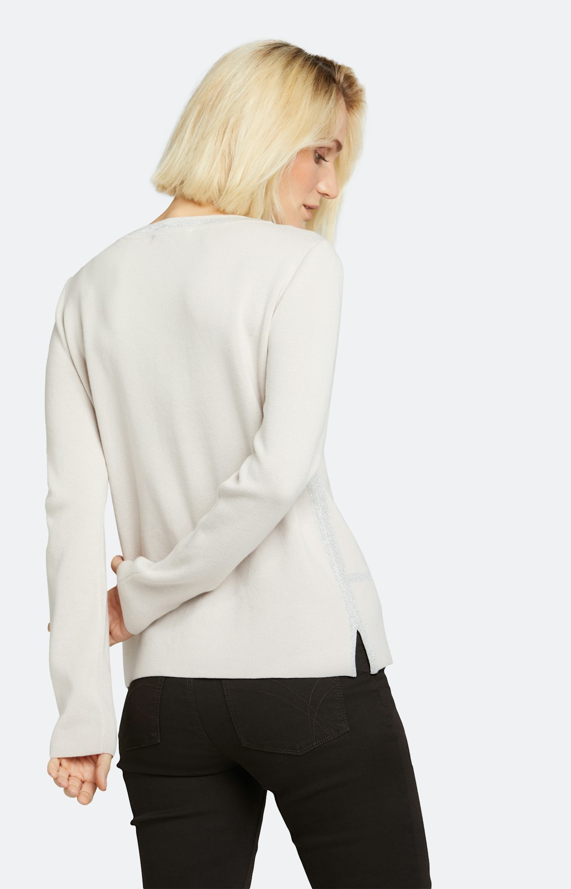 Strickpullover mit langem Arm