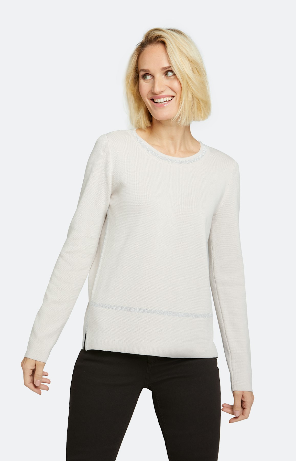 Strickpullover mit langem Arm