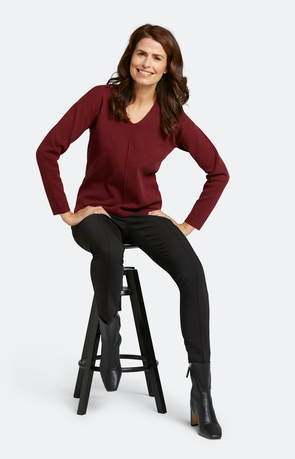 Strickpullover mit langem Arm