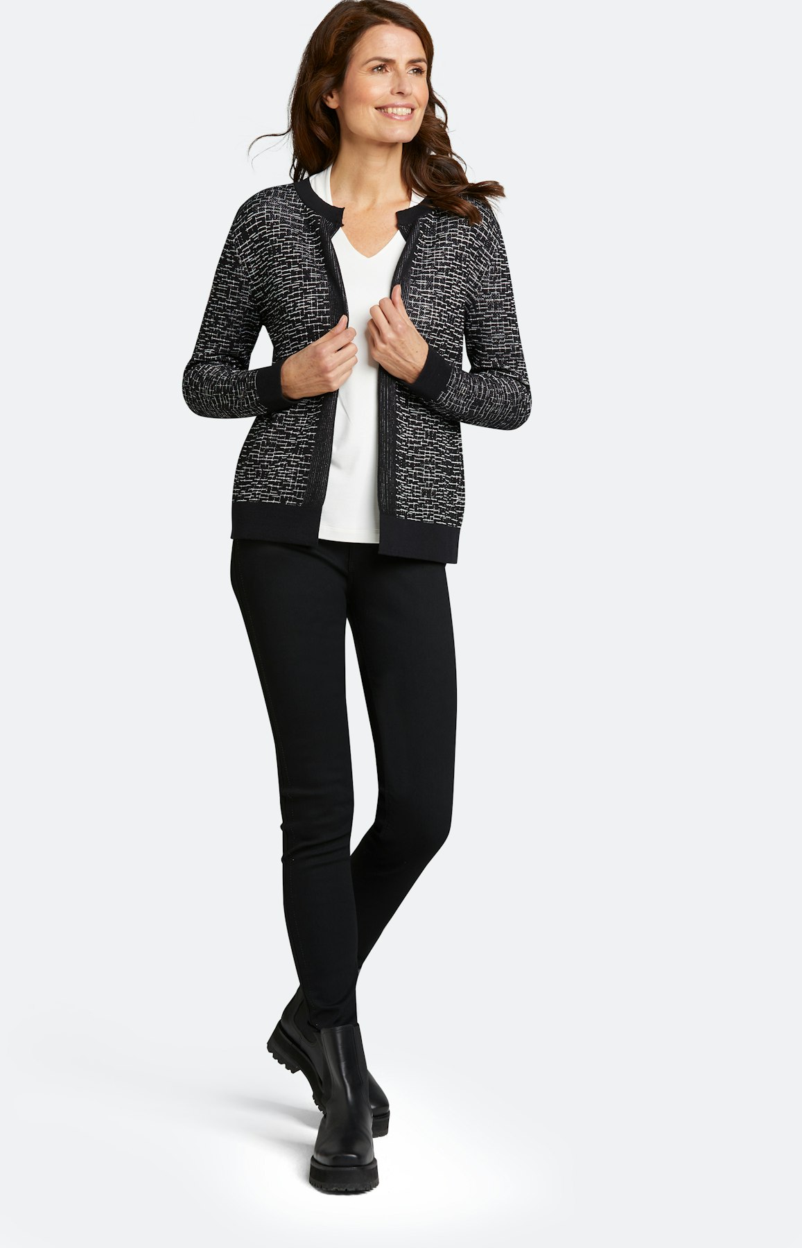 Strick-Cardigan mit Struktur