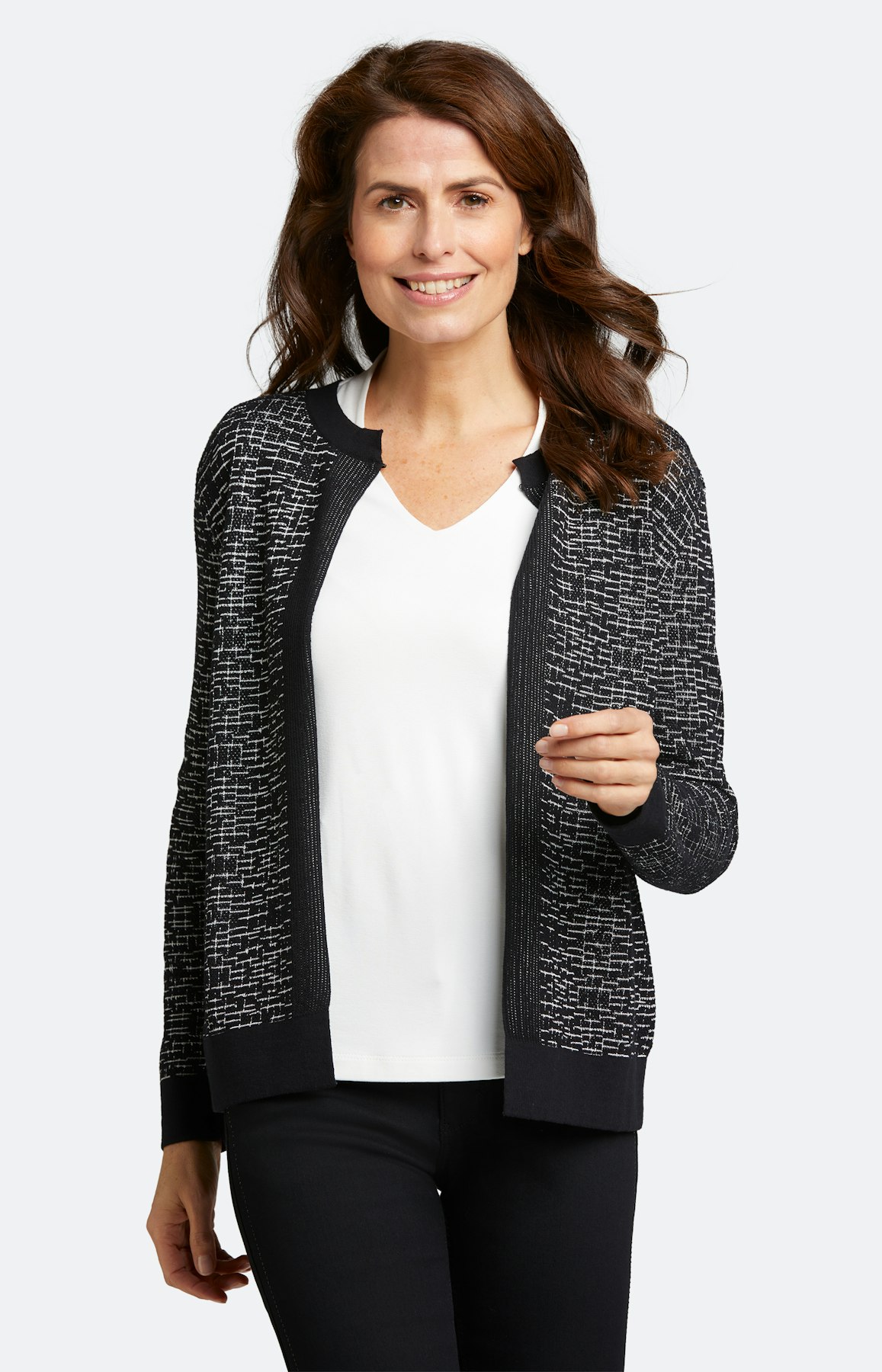 Strick-Cardigan mit Struktur