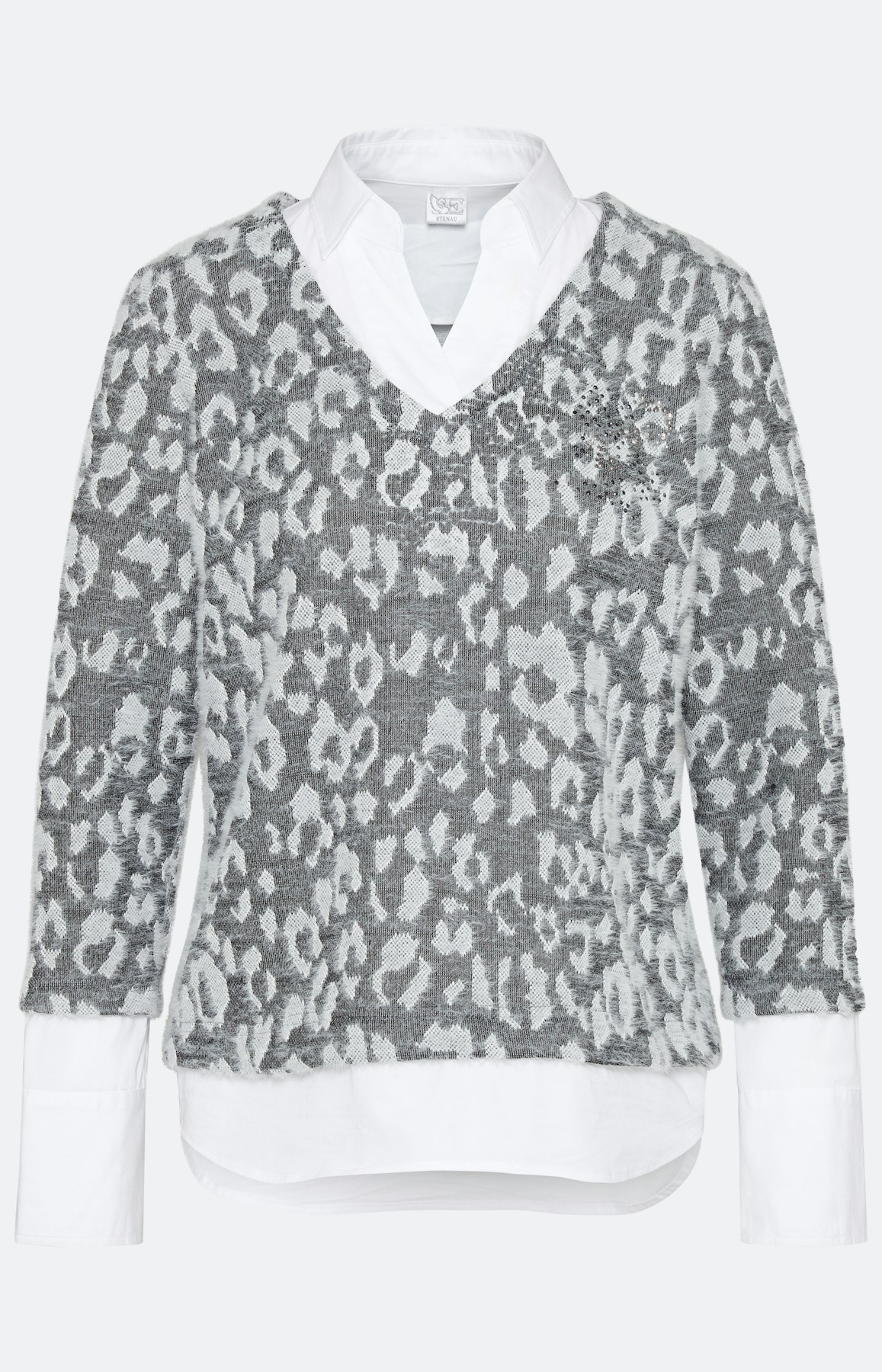 2in1 Sweatshirt mit 3/4 Ärmel