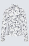 Jeansjacke mit floralem Muster