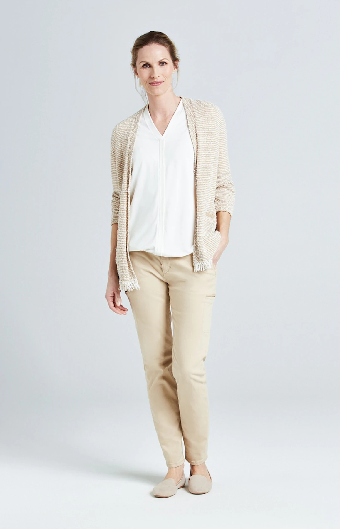 Strickjacke mit Strukturmuster
