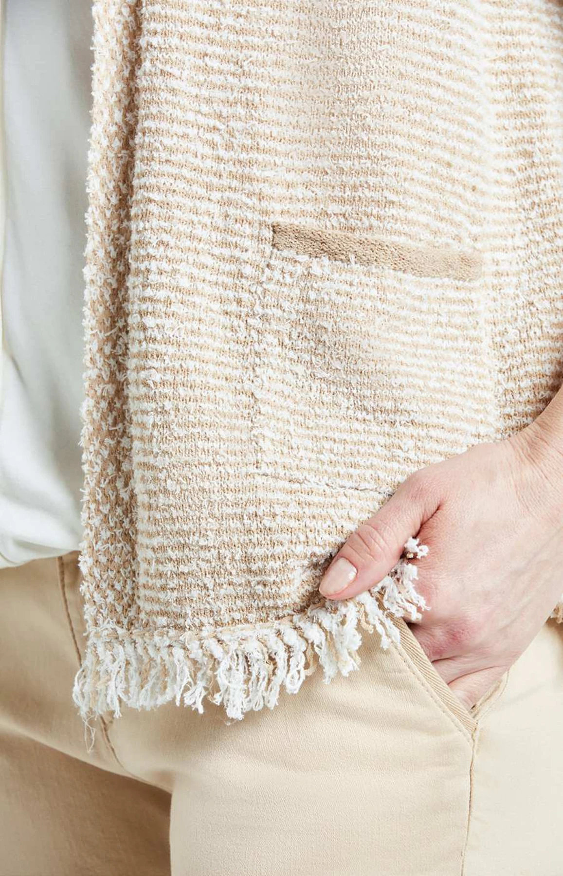 Strickjacke mit Strukturmuster
