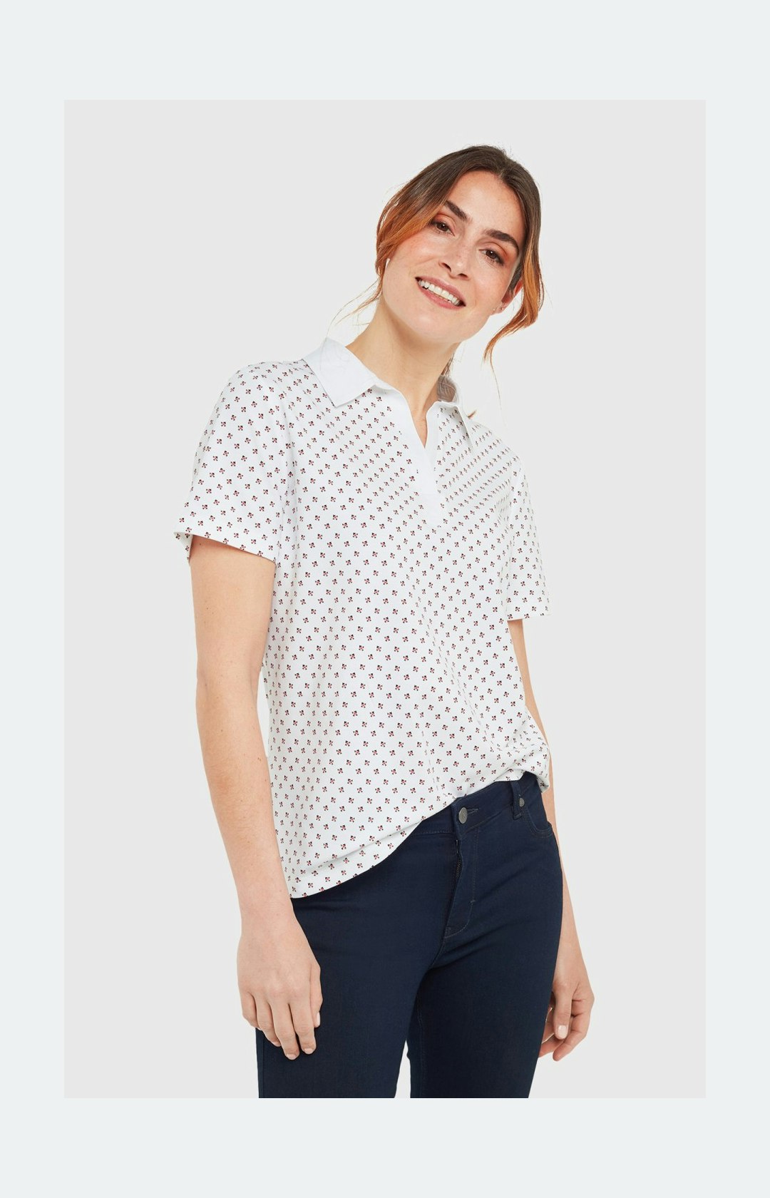 Poloshirt mit Allover-Muster