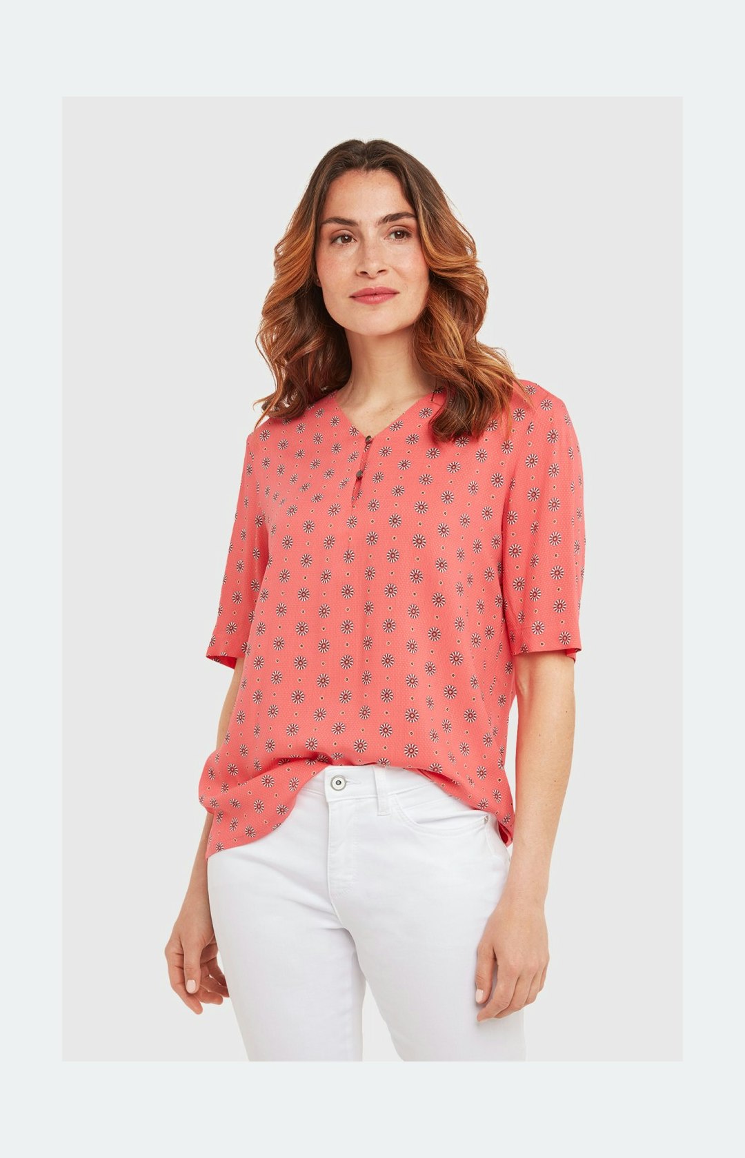 Shirtbluse mit floralem Muster