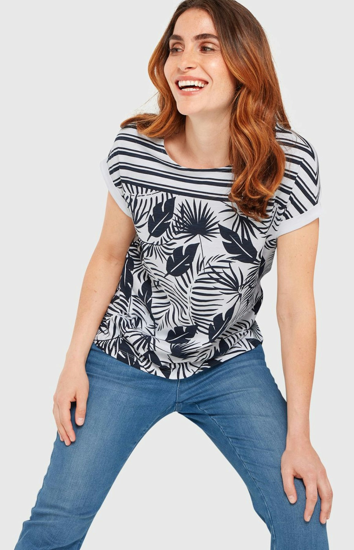 T-Shirt mit Muster-Mix