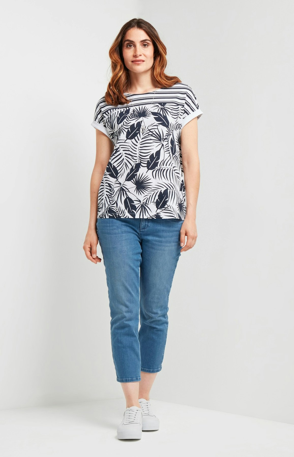 T-Shirt mit Muster-Mix