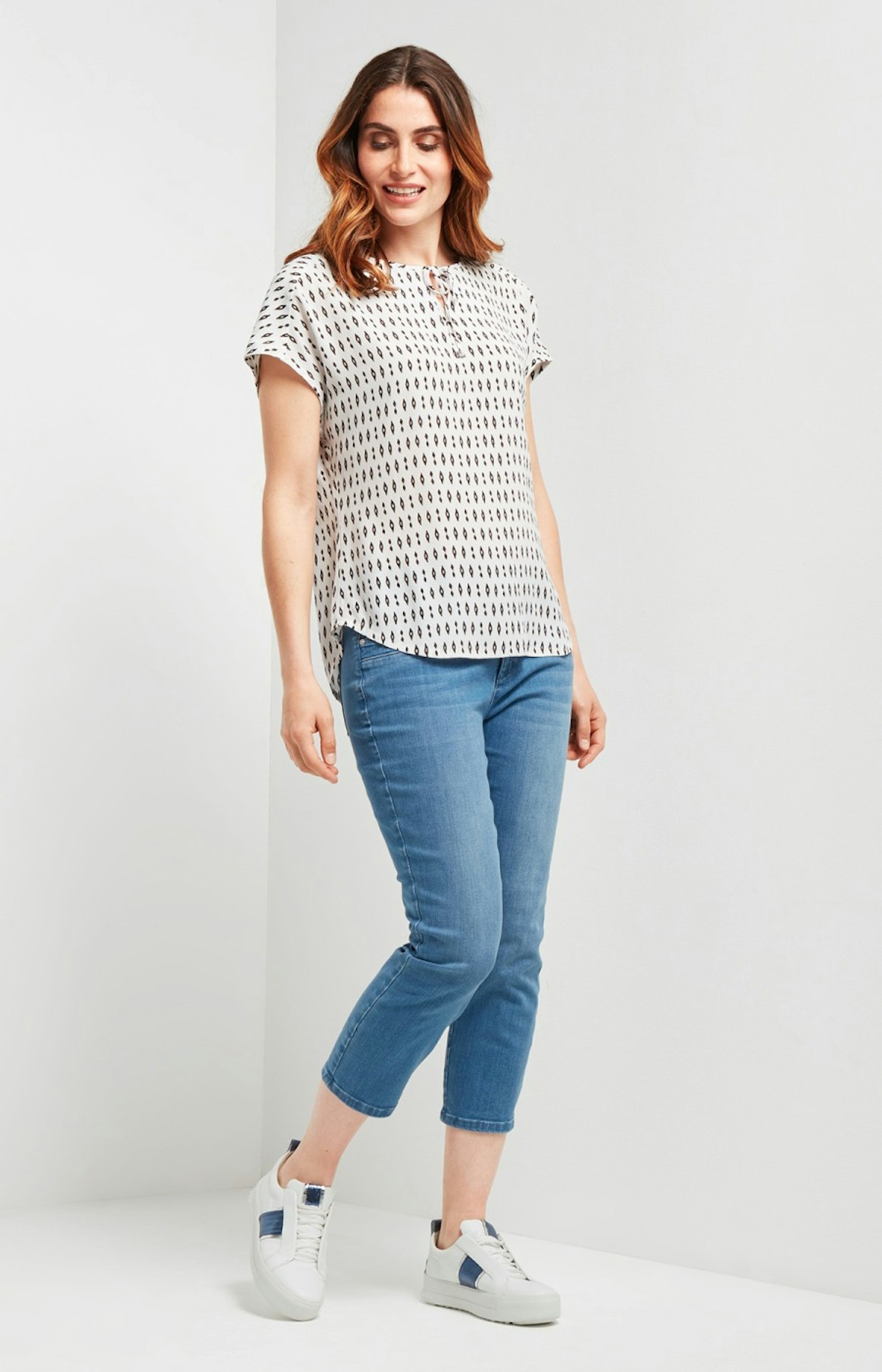 Bluse mit Ethno-Print