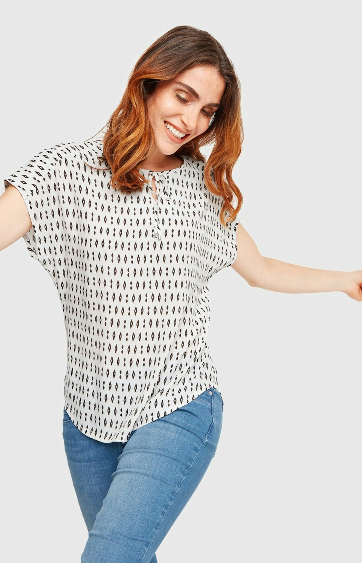 Bluse mit Ethno-Print