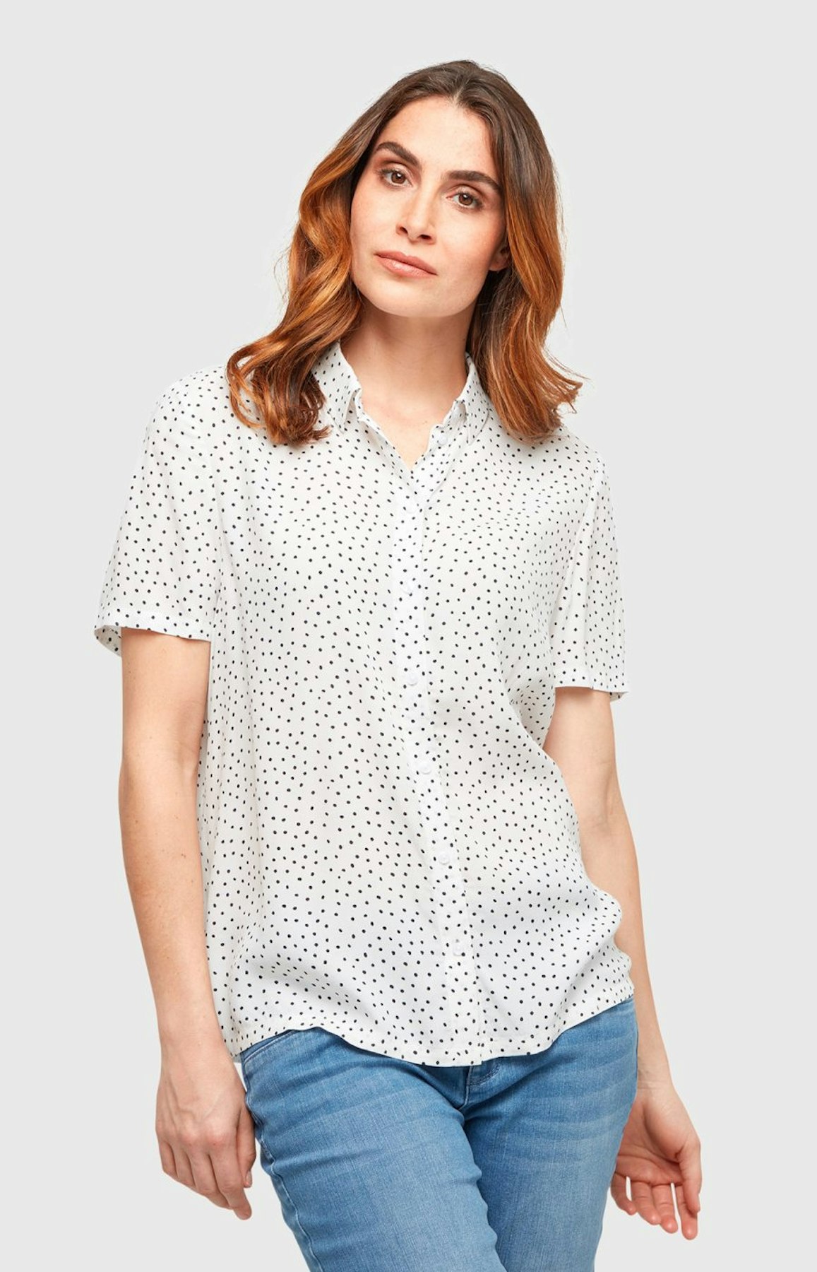 Bluse mit Punktemuster