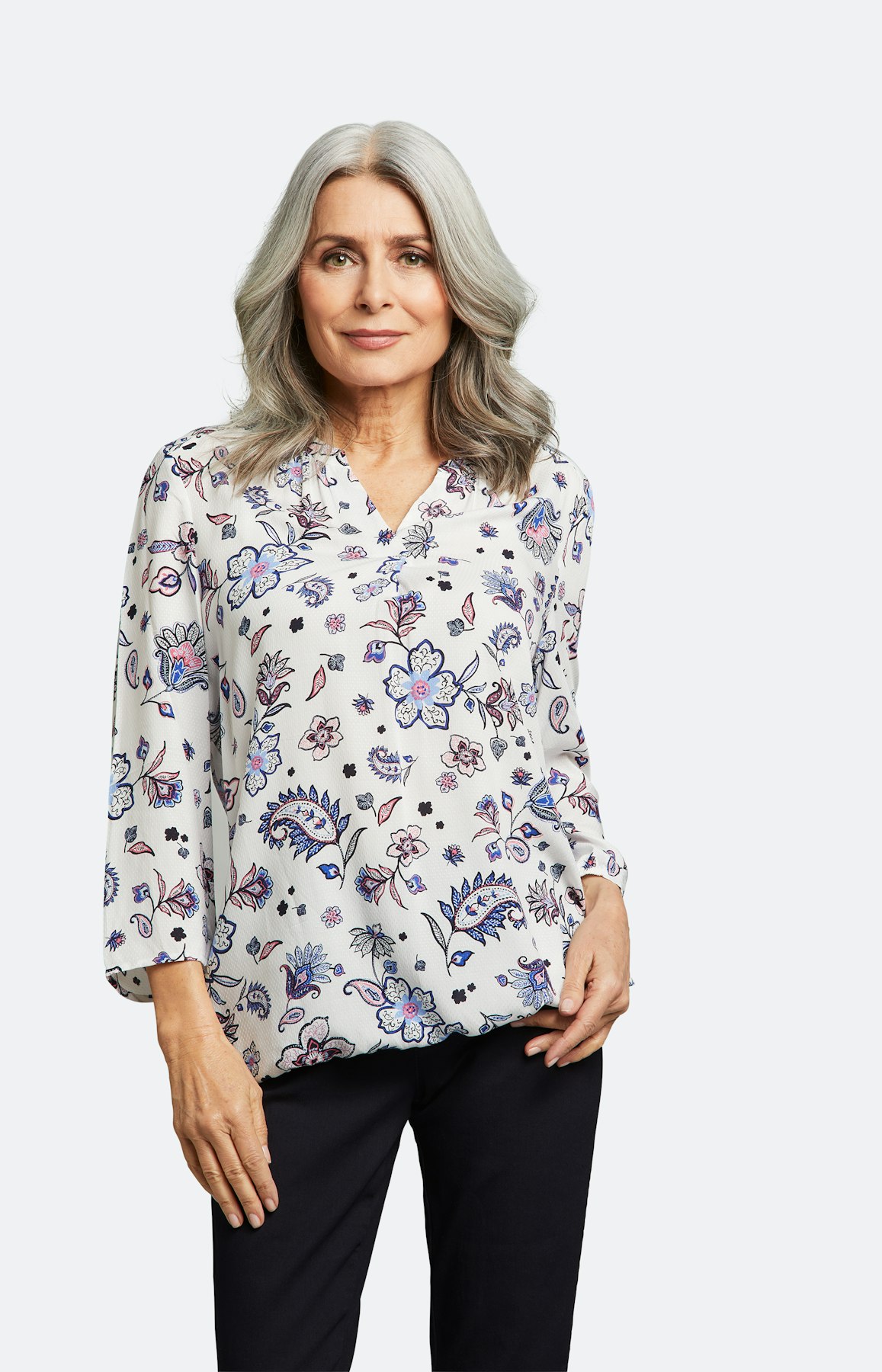 Bluse mit 3/4 Ärmel