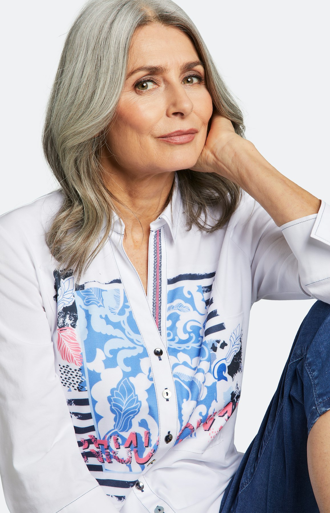 Bluse mit 3/4 Ärmel