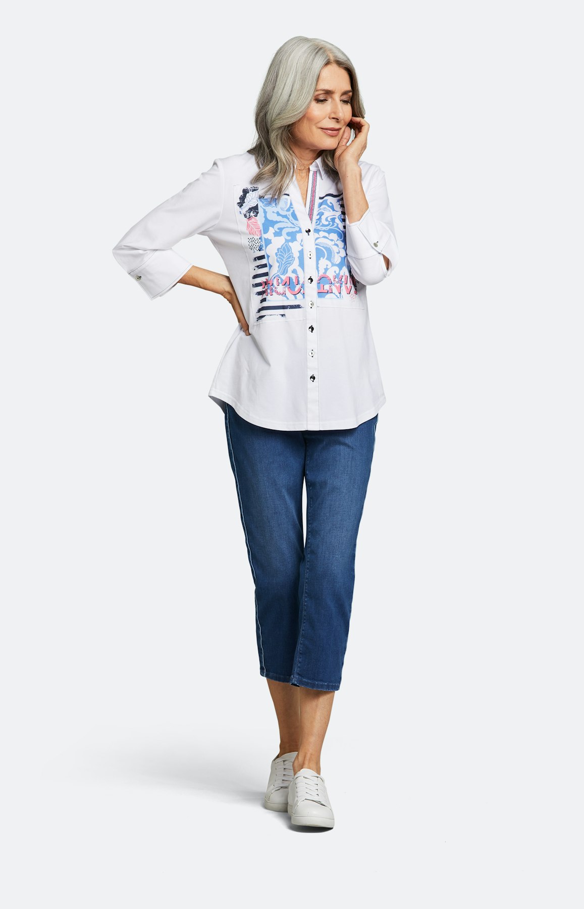 Bluse mit 3/4 Ärmel