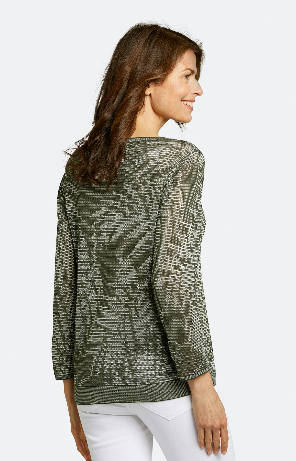 Strickpullover mit 3/4 Ärmel