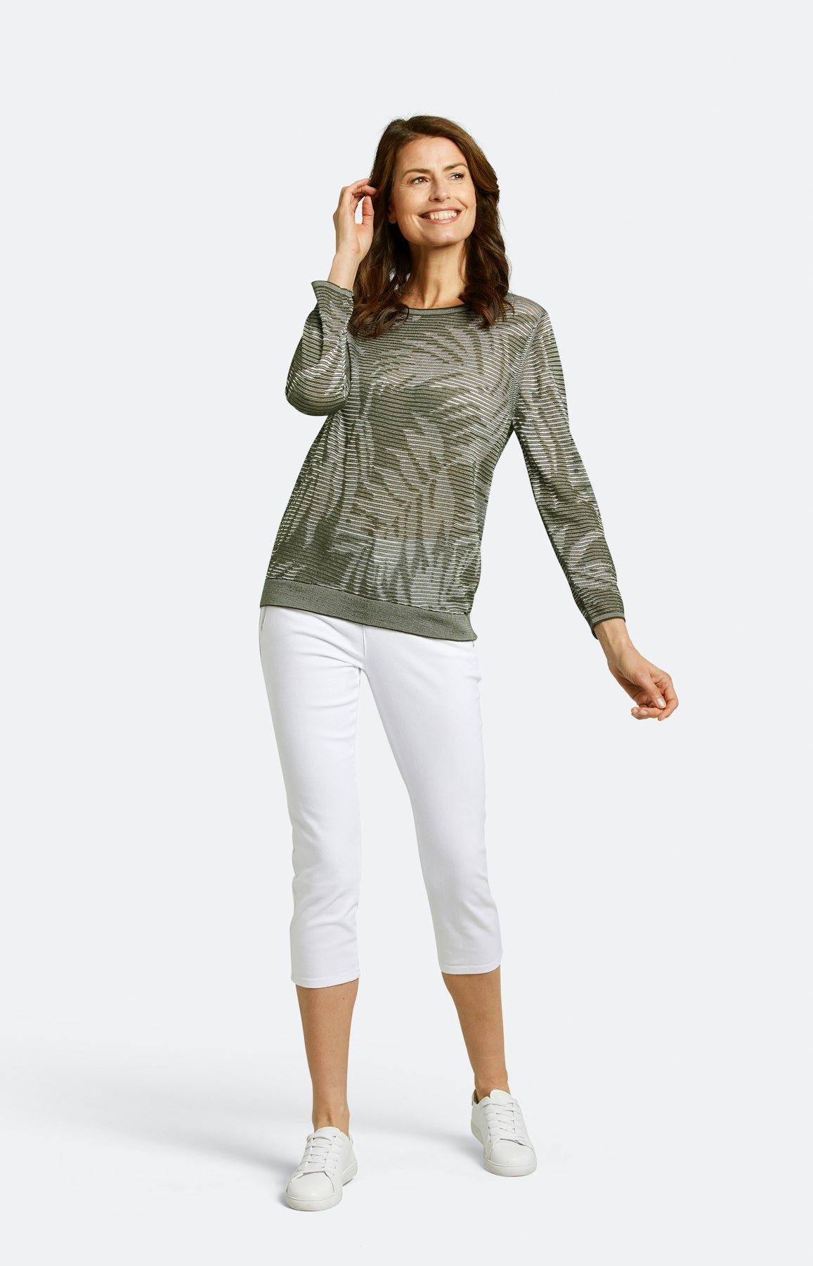 Strickpullover mit 3/4 Ärmel