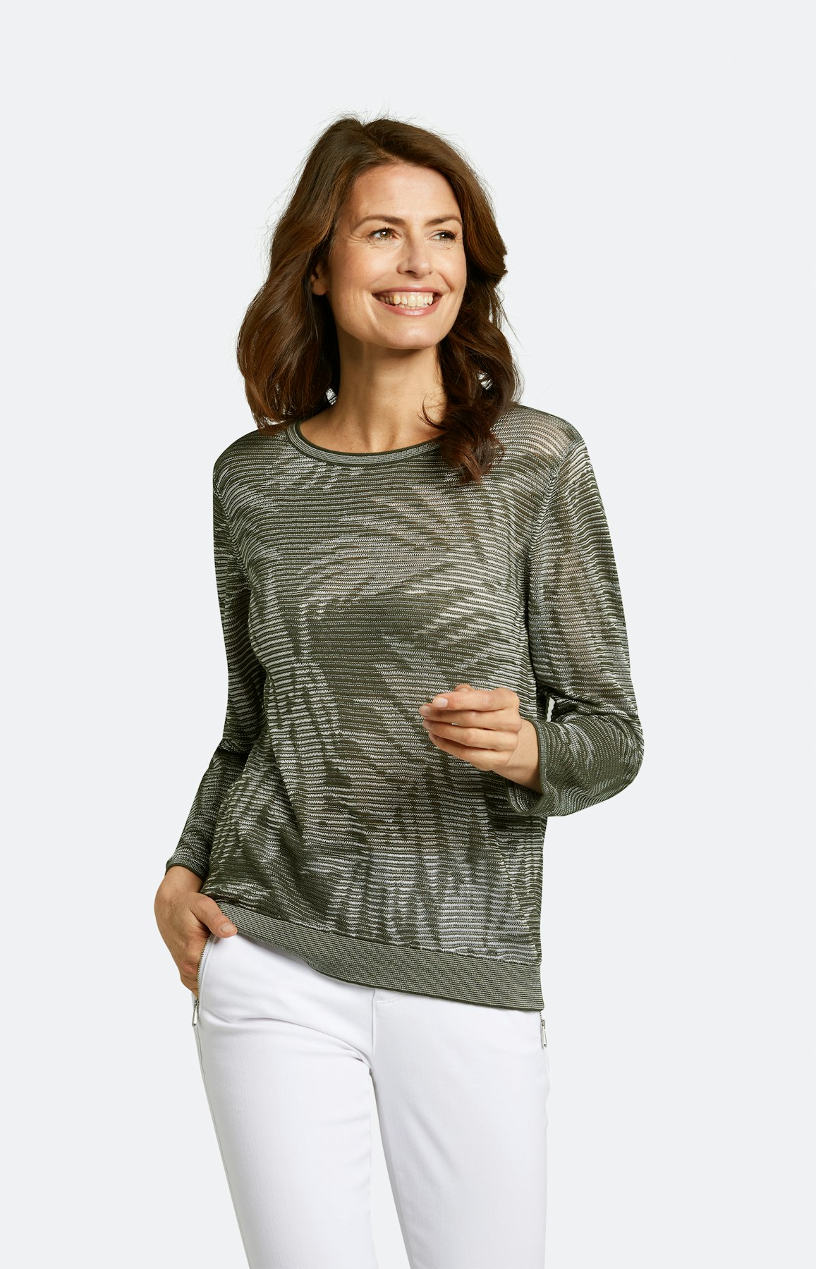 Strickpullover mit 3/4 Ärmel