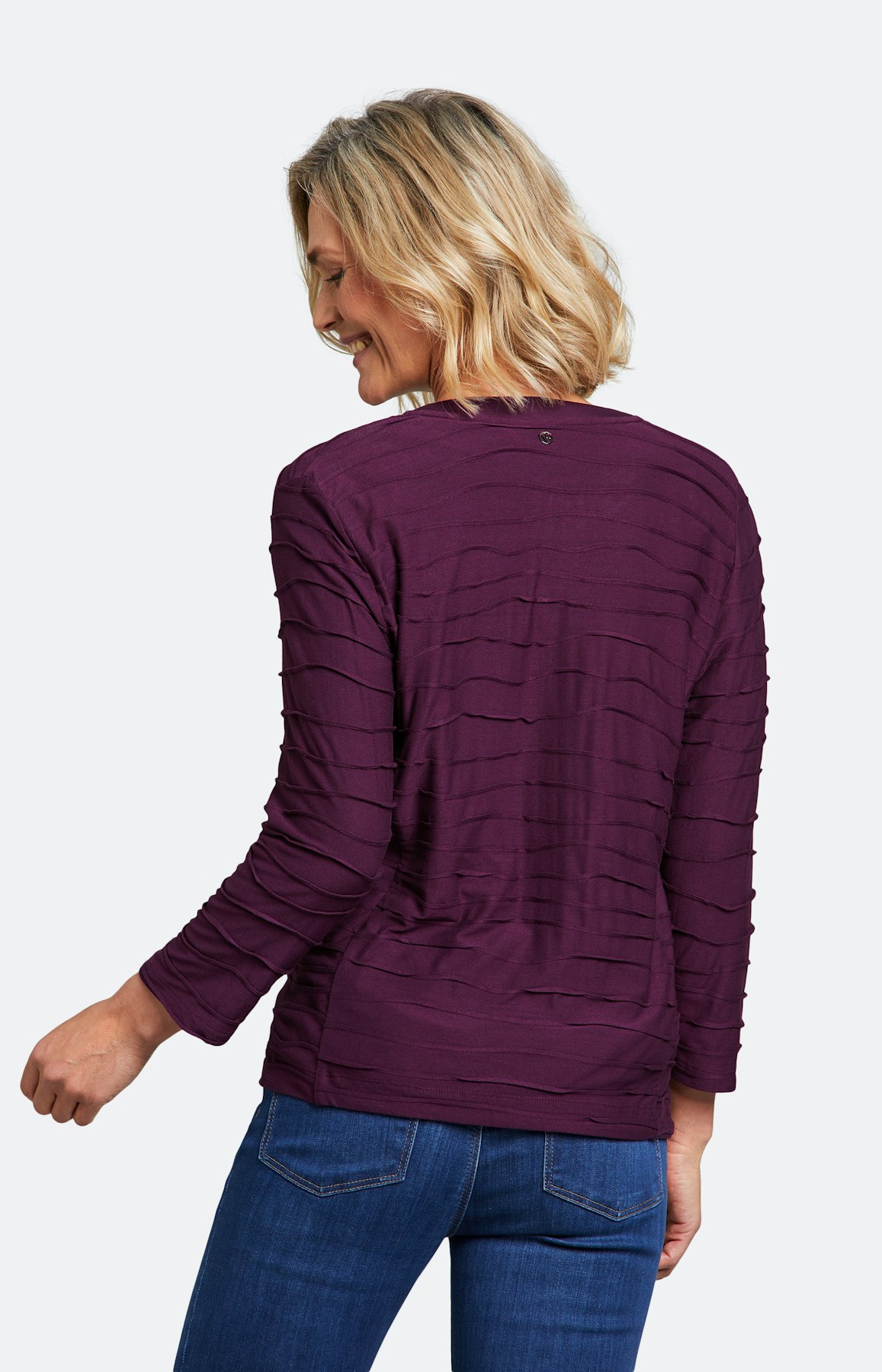 Sweatjacke mit 3/4 Ärmel