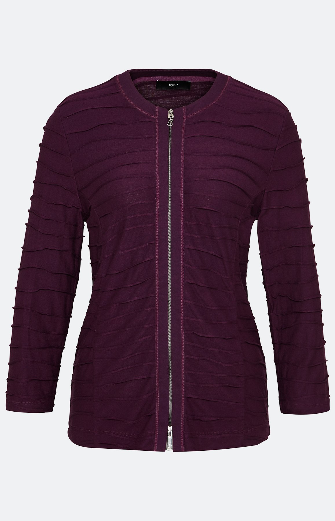 Sweatjacke mit 3/4 Ärmel