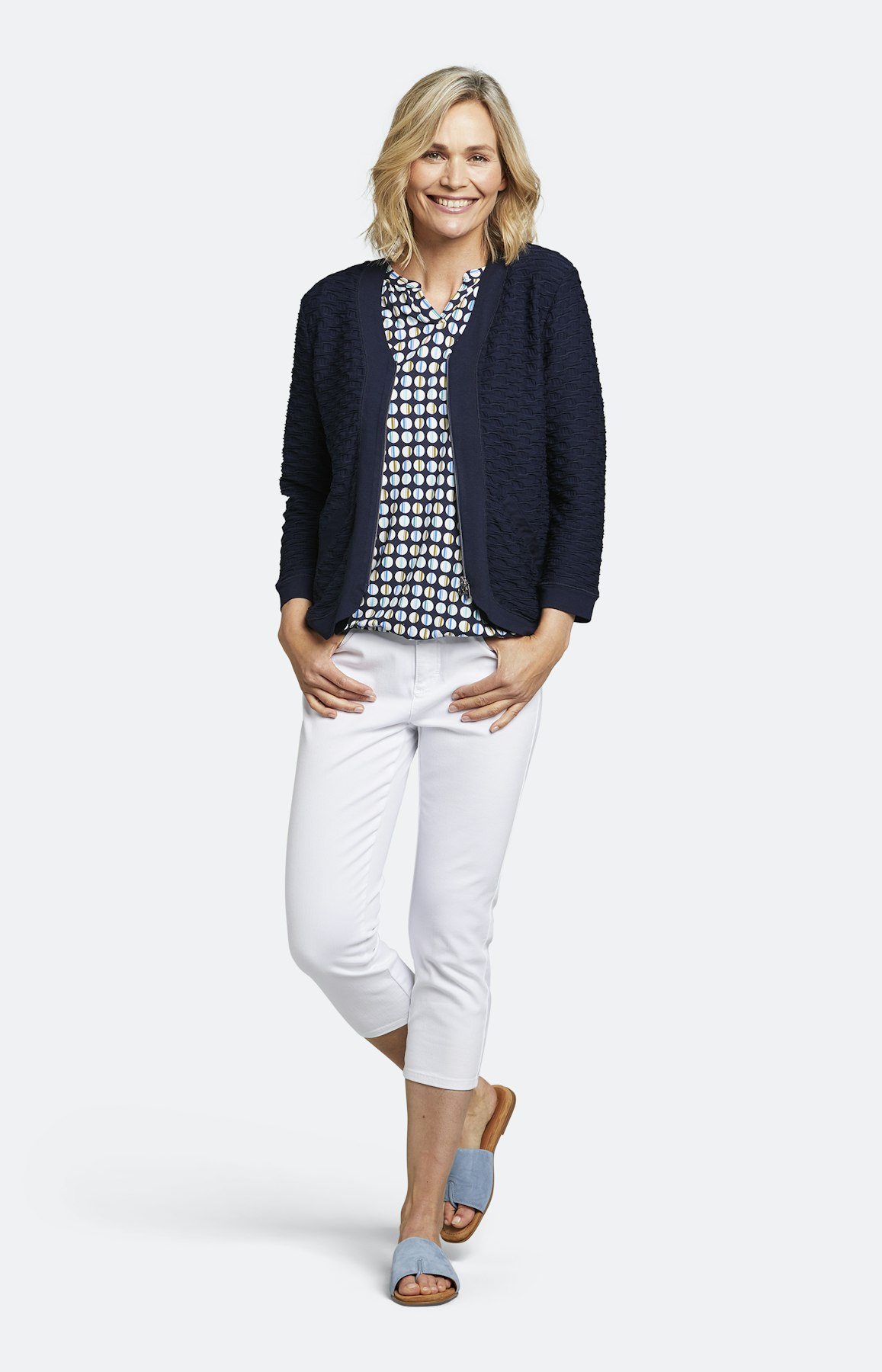 Sweatjacke mit 3/4 Ärmel