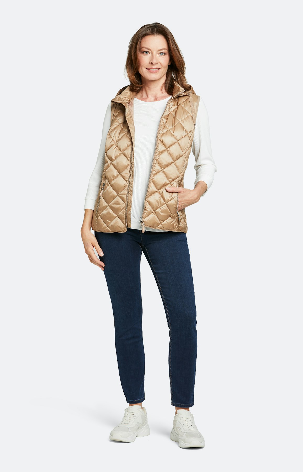 Stepp-Weste mit Kapuze