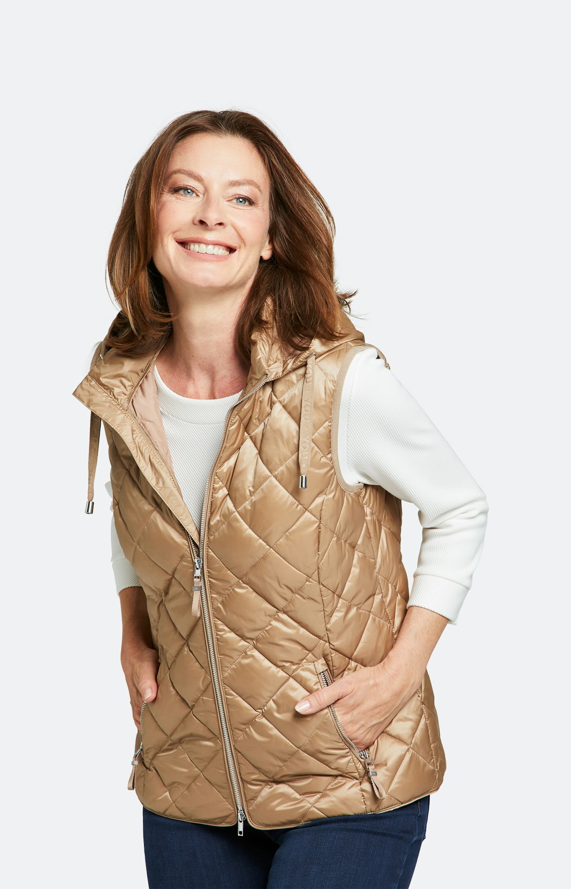 Stepp-Weste mit Kapuze