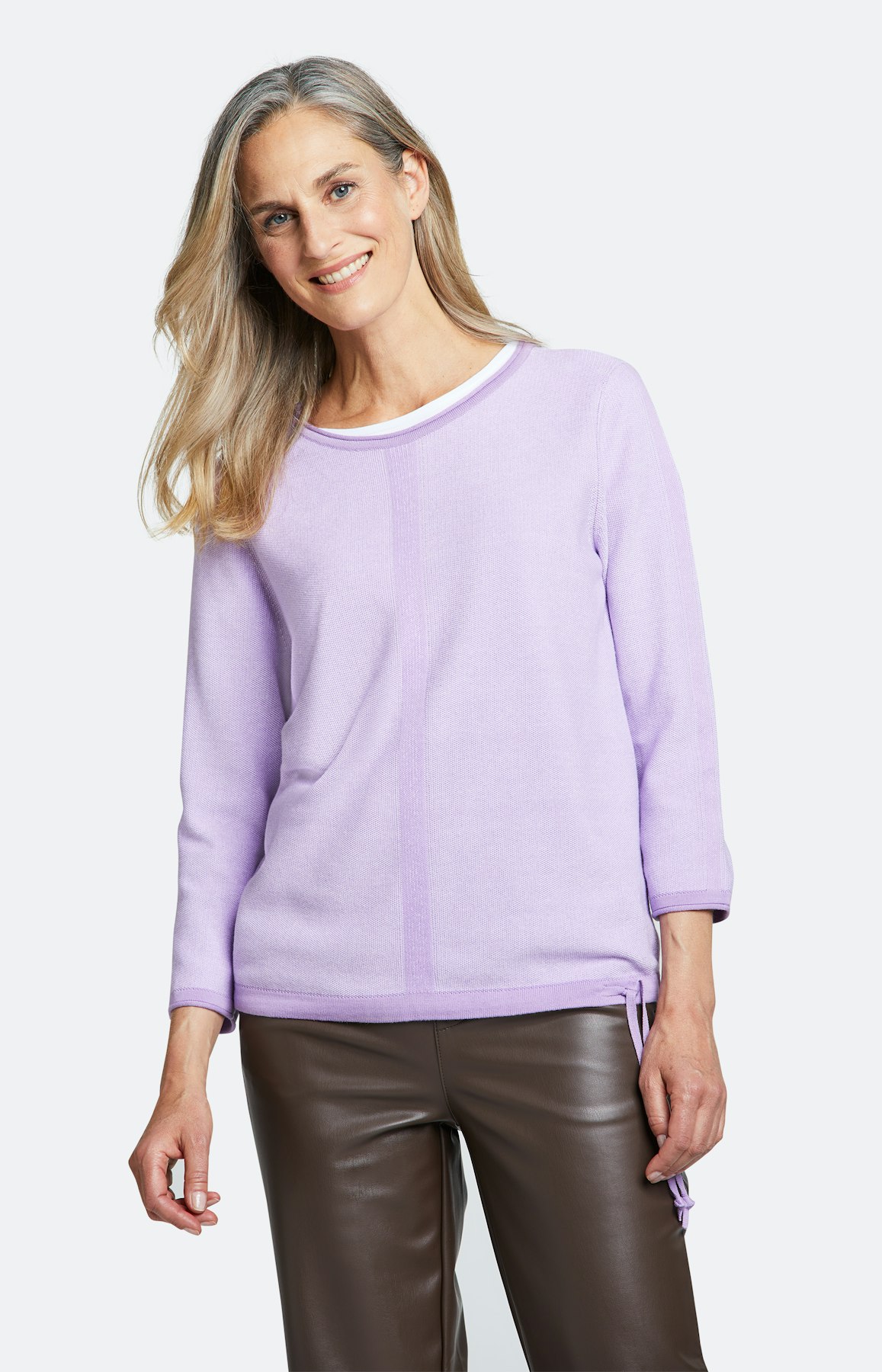 Strickpullover mit 3/4 Ärmel