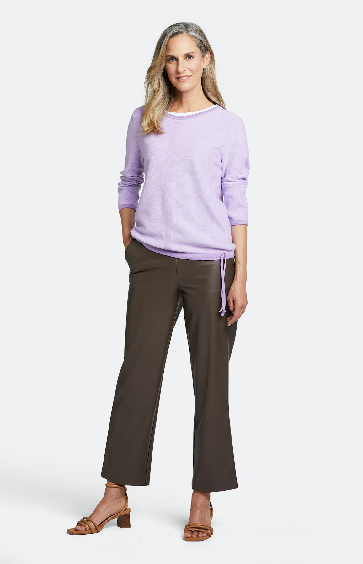 Strickpullover mit 3/4 Ärmel