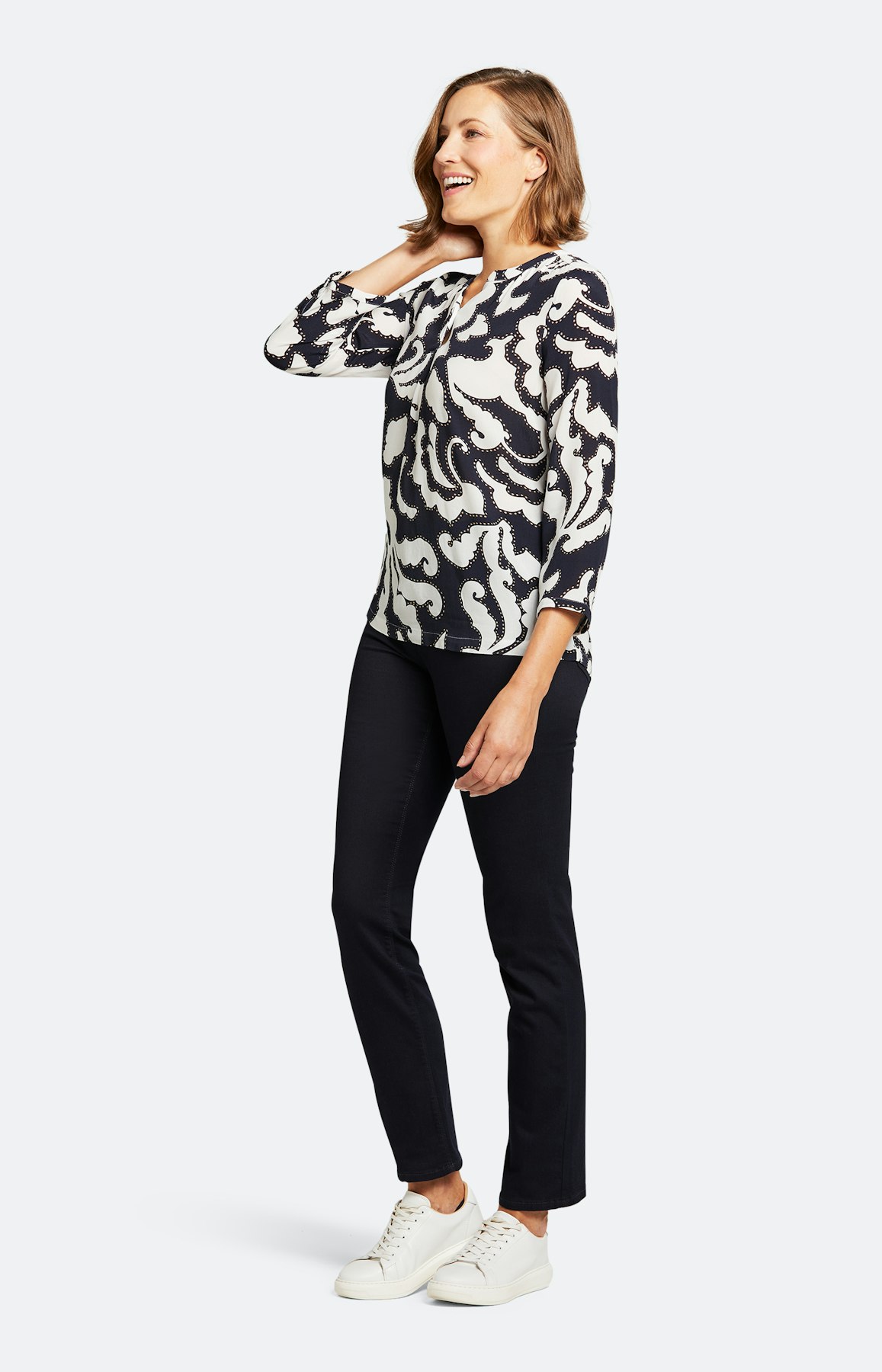 Bluse mit 3/4 Ärmel