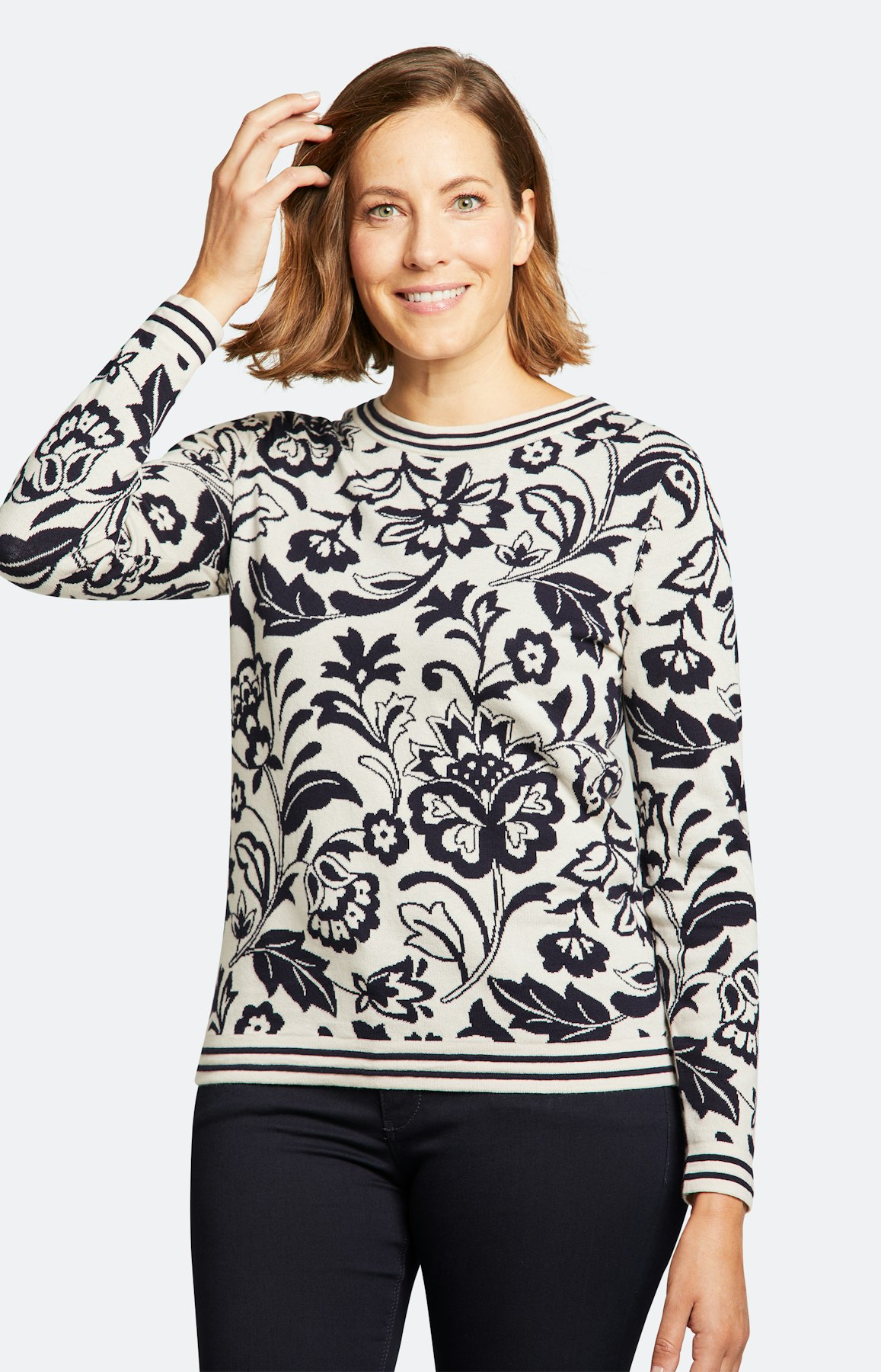 Strickpullover mit langem Arm