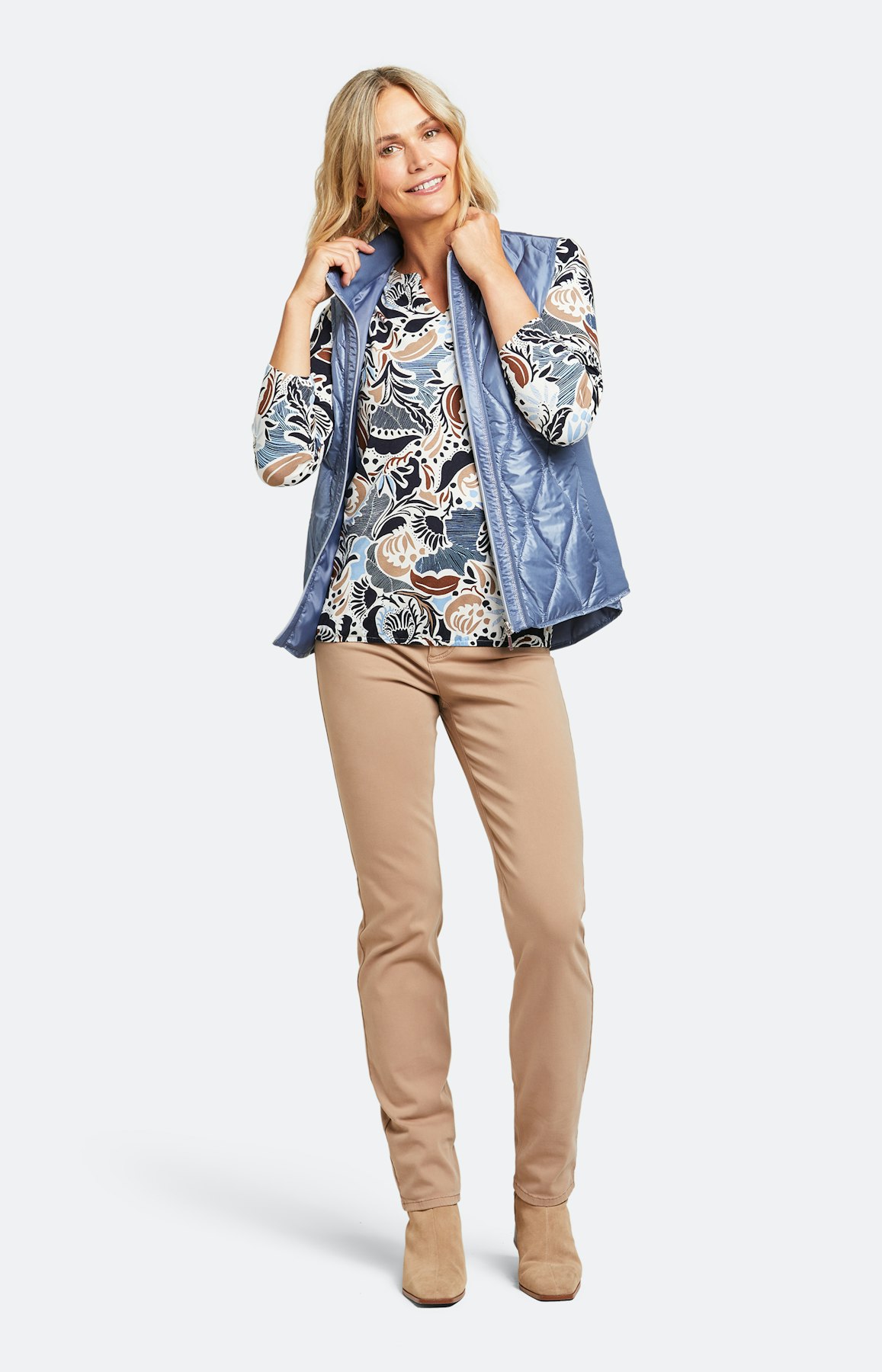 Stepp-Weste mit Stehkragen