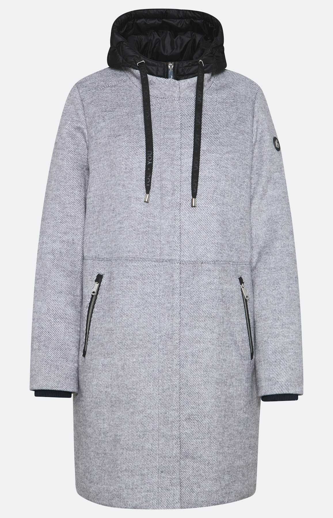 Lange Jacke mit Kapuze