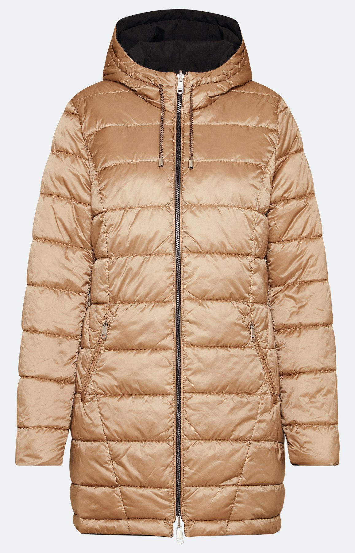 Lange Wende-Jacke mit Kapuze